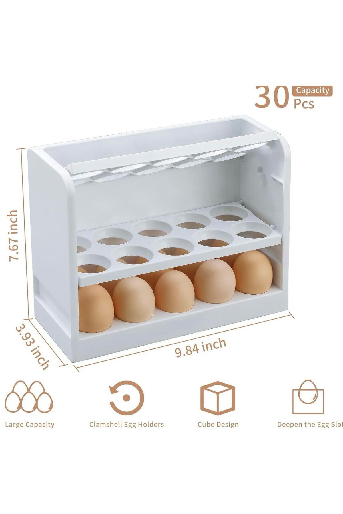 Generica-The egg holder can be placed on the refrigerator door or on the shelves from the inside. Measurement is in the picture. 6