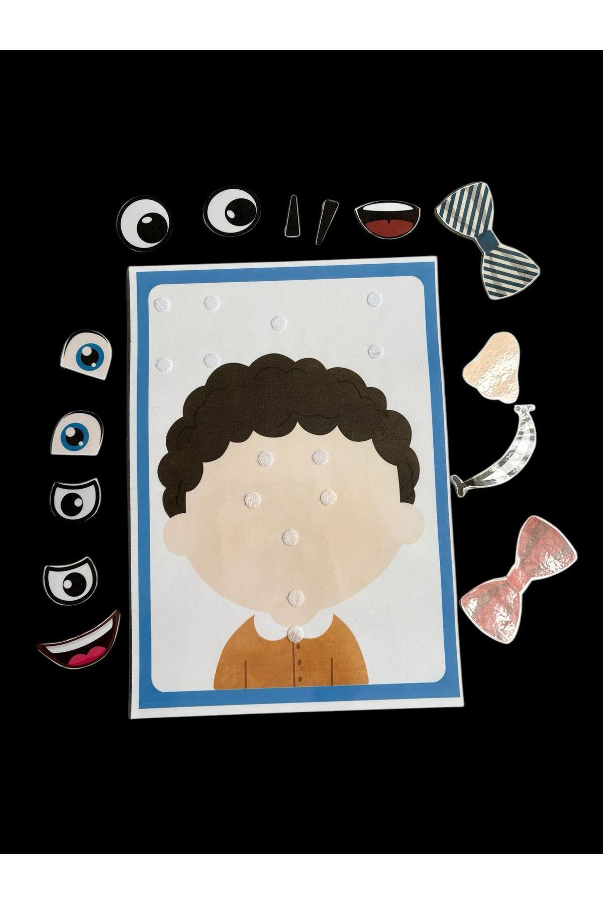 فعالیت تکمیل چهره پسر – کارت‌های با تم احساسات ما