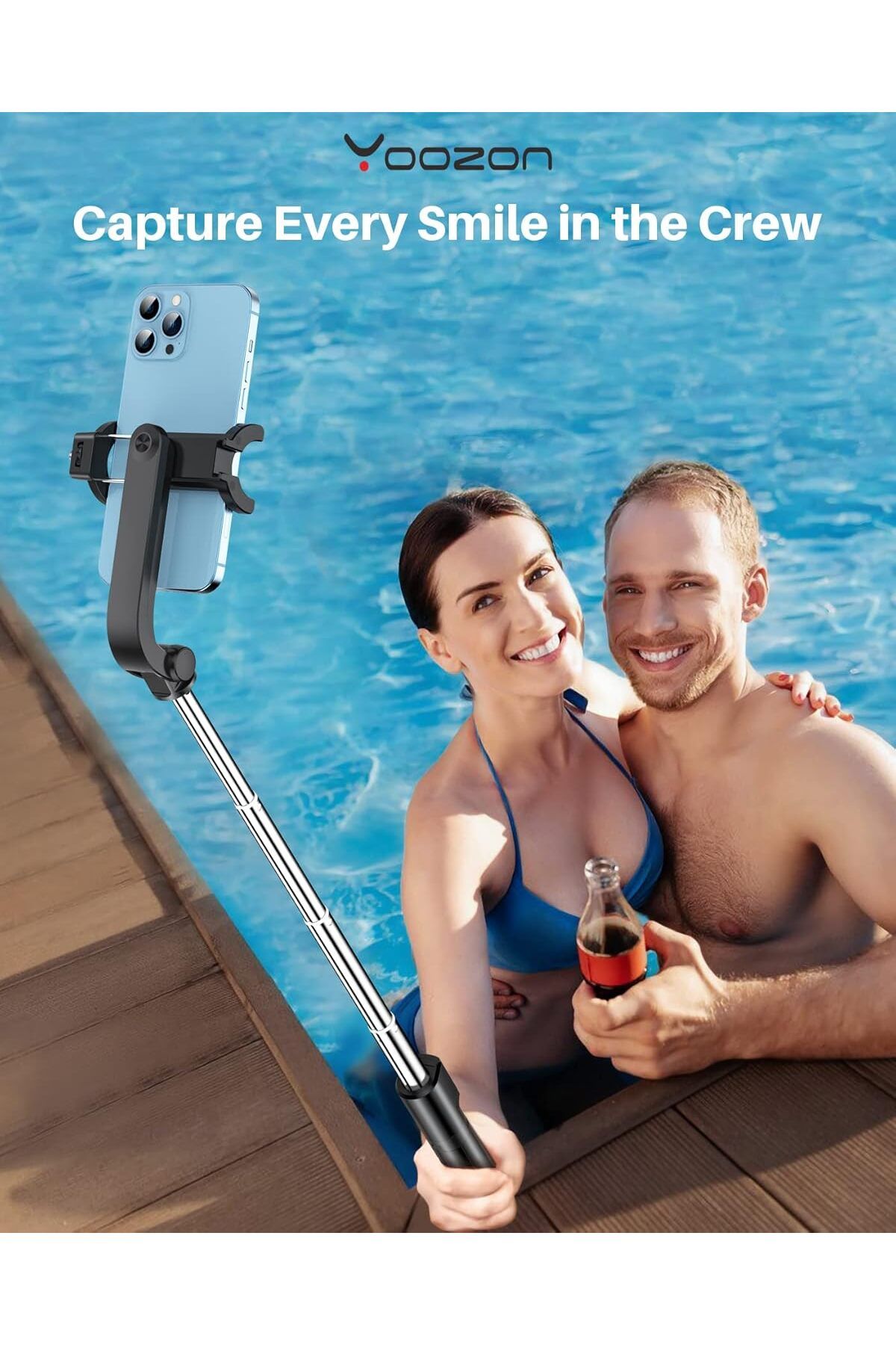 AWH-Selfie Stick Tripod Bluetooth – Extendable with Remote for iPhone, Galaxy, Huawei & More 6