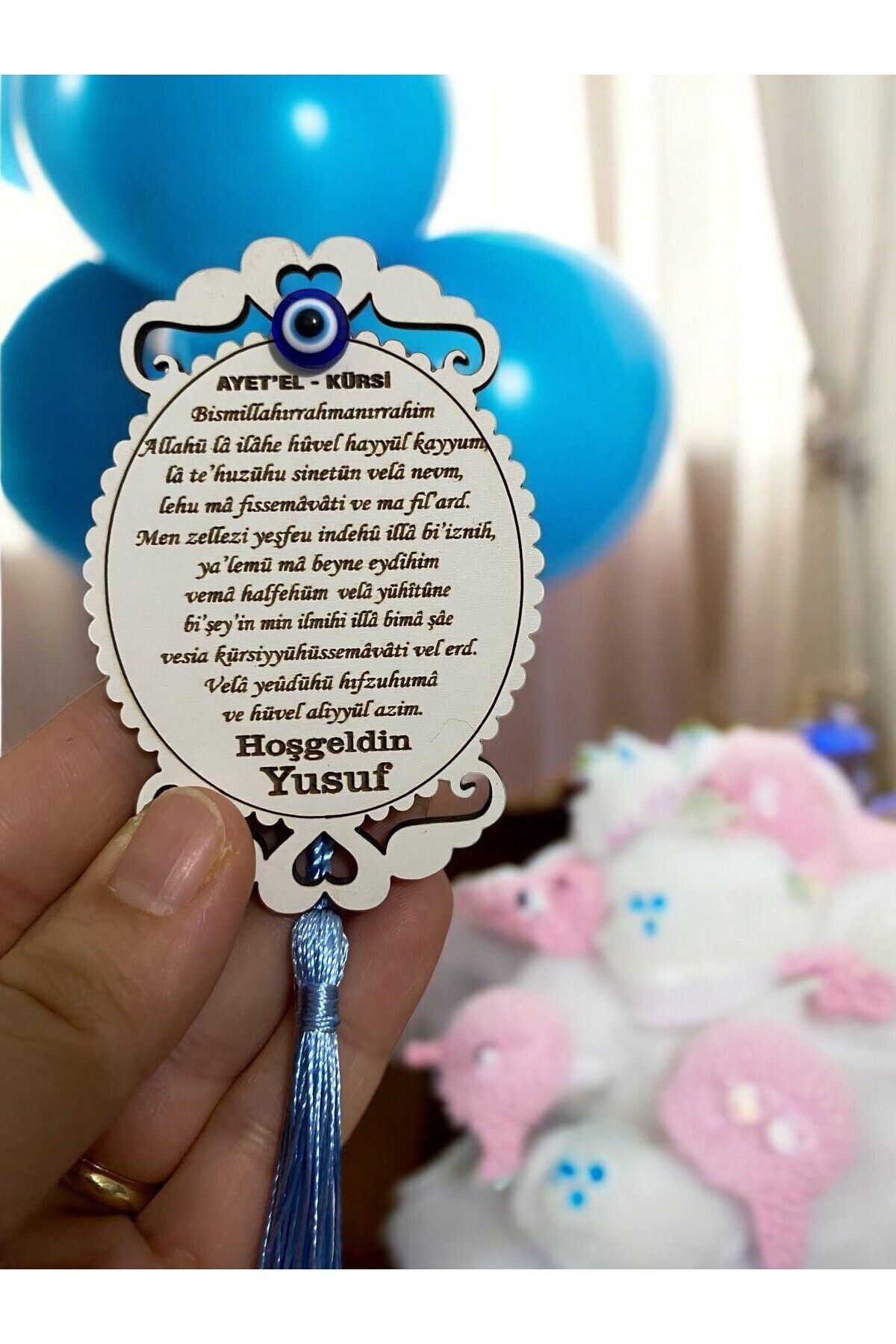 aytulereltasarım 25 Adet Ahşap Hediyelik Magnet Ayetel Kürsi Detaylı Söz,nişan,nikah, Bebek Doğum, Mevlit Hatırası fotoğrafı 2 (önizleme)