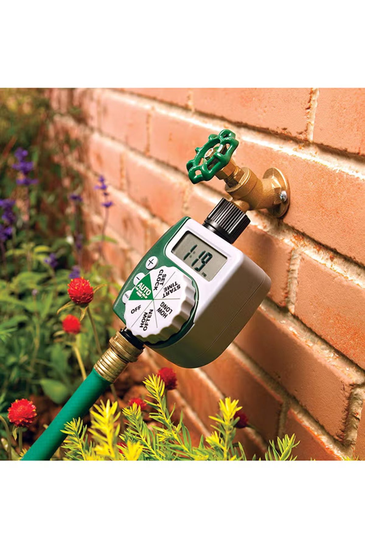 fulina-Portable Prinkler Timer, large Digital display, Rain Delay, interval programming, for save water 5