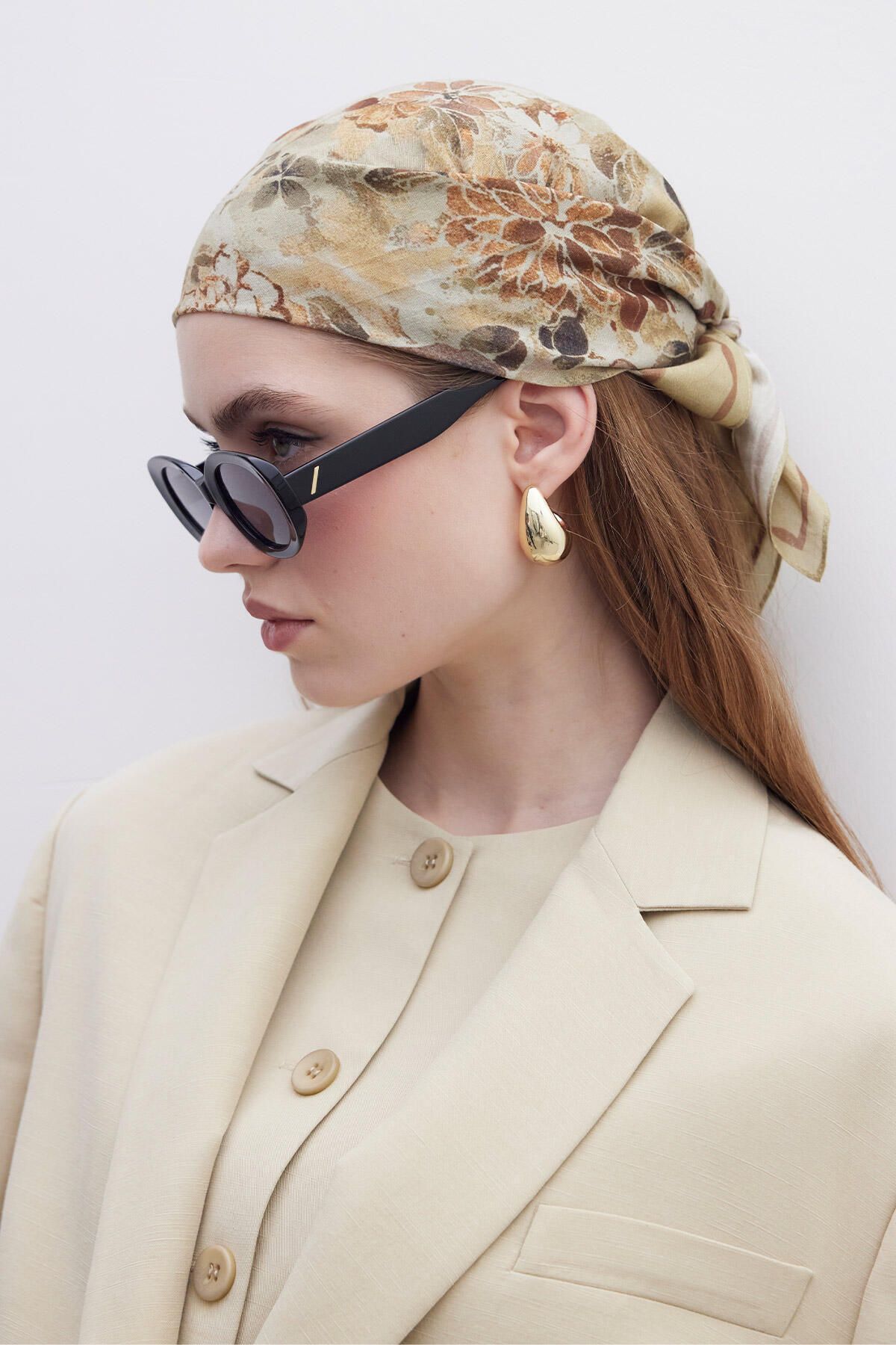 Manuka-Baumwollschal mit Vintage-Muster 4