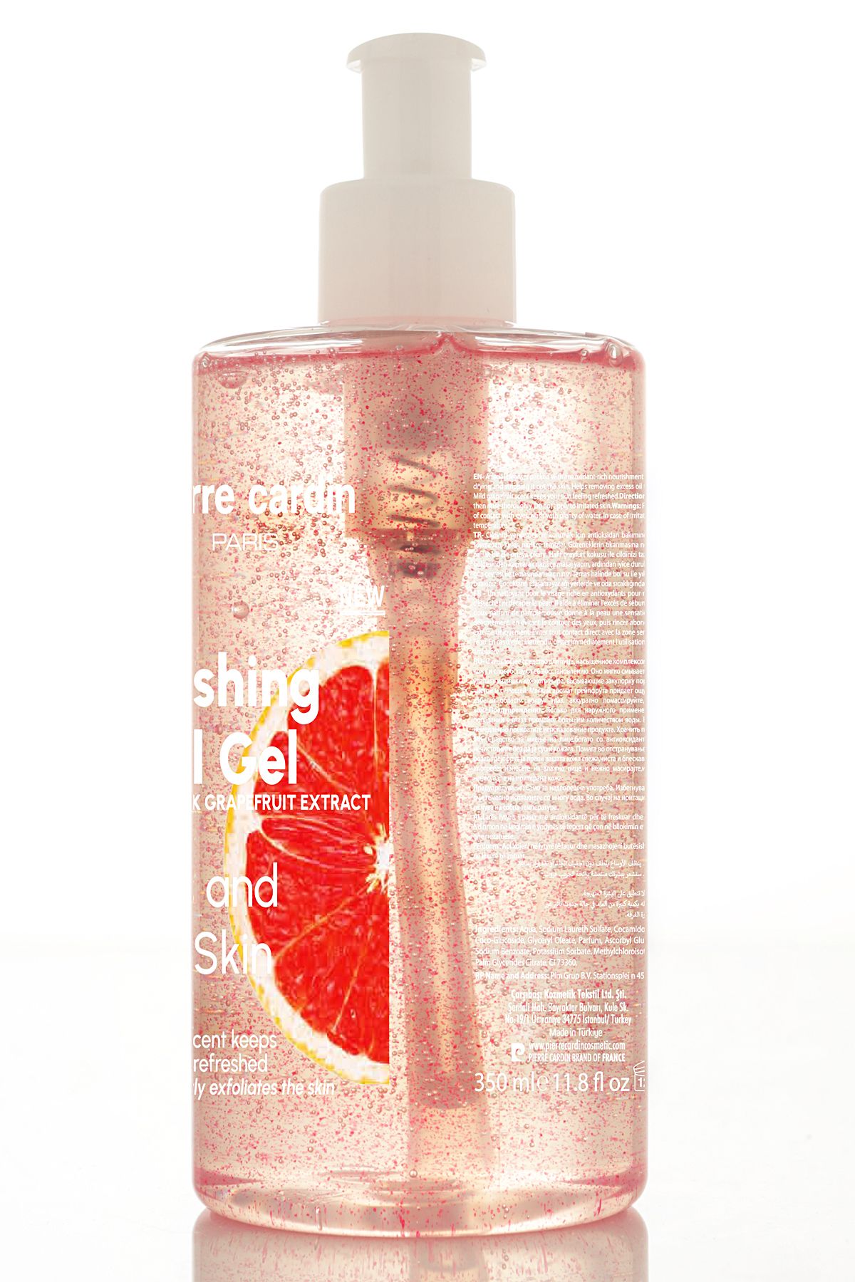 Pierre Cardin-400 ml Refreshing Facial Cleanser with Vitamin C and Pink Grapefruit Extract - Foam Gel 8
