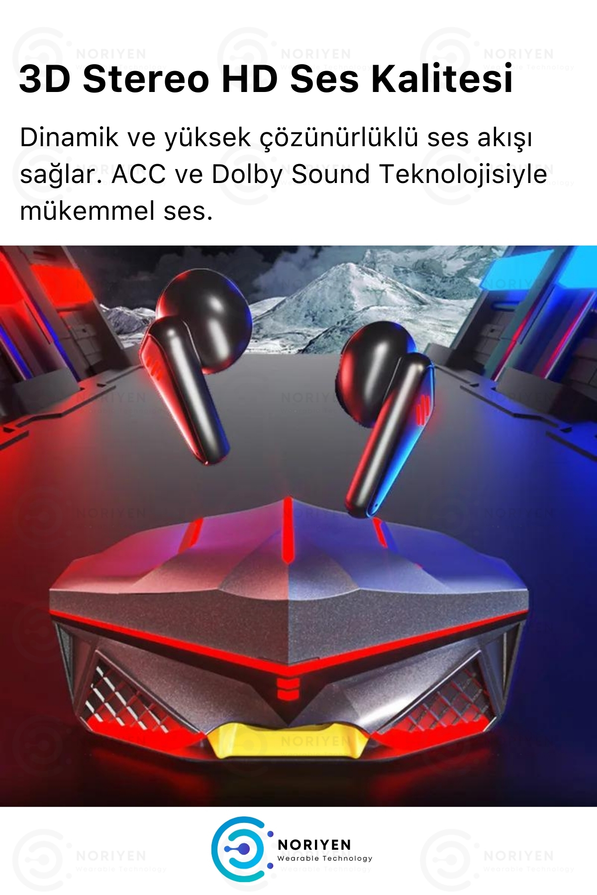 K98 Pro Oyuncu HD Ses Mikrofonlu Işıklı Metal Kasa iOS Android Uyumlu Bluetooth Kablosuz Kulaklık