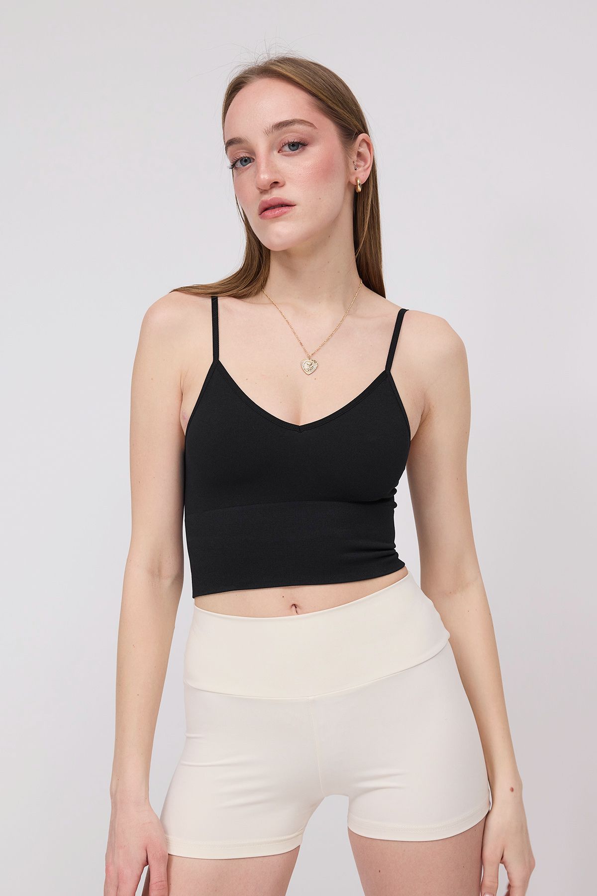 Addax-A009 Crop Tank Top with Rope Straps 6