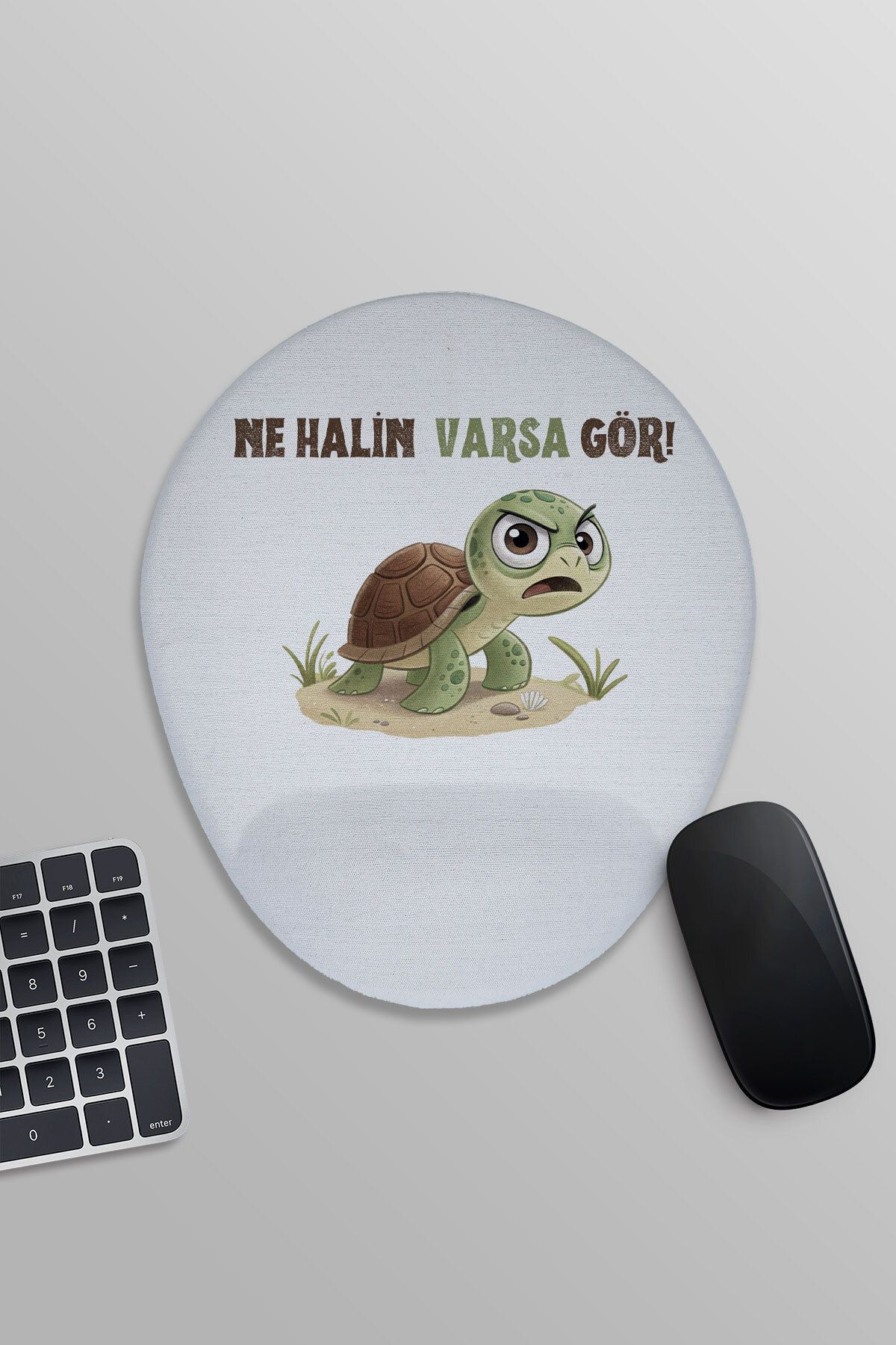 qoeuyl boutique Vezi Orice Este Amuzant, Distracție, Imprimată, Mousepad Oval Cu Suport Pentru Încheietura Mâinii - One Size