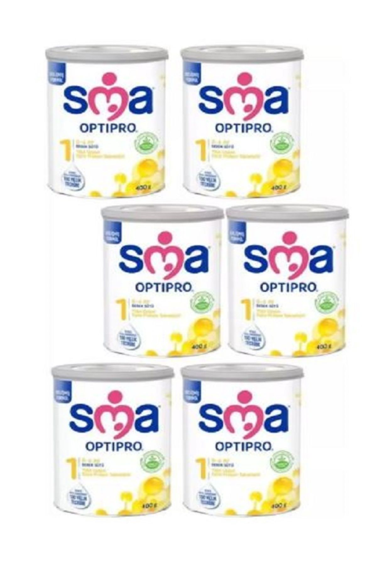 SMA Optipro 1 Bebek Sütü 400 gr 0-6 Ay 6lı Set