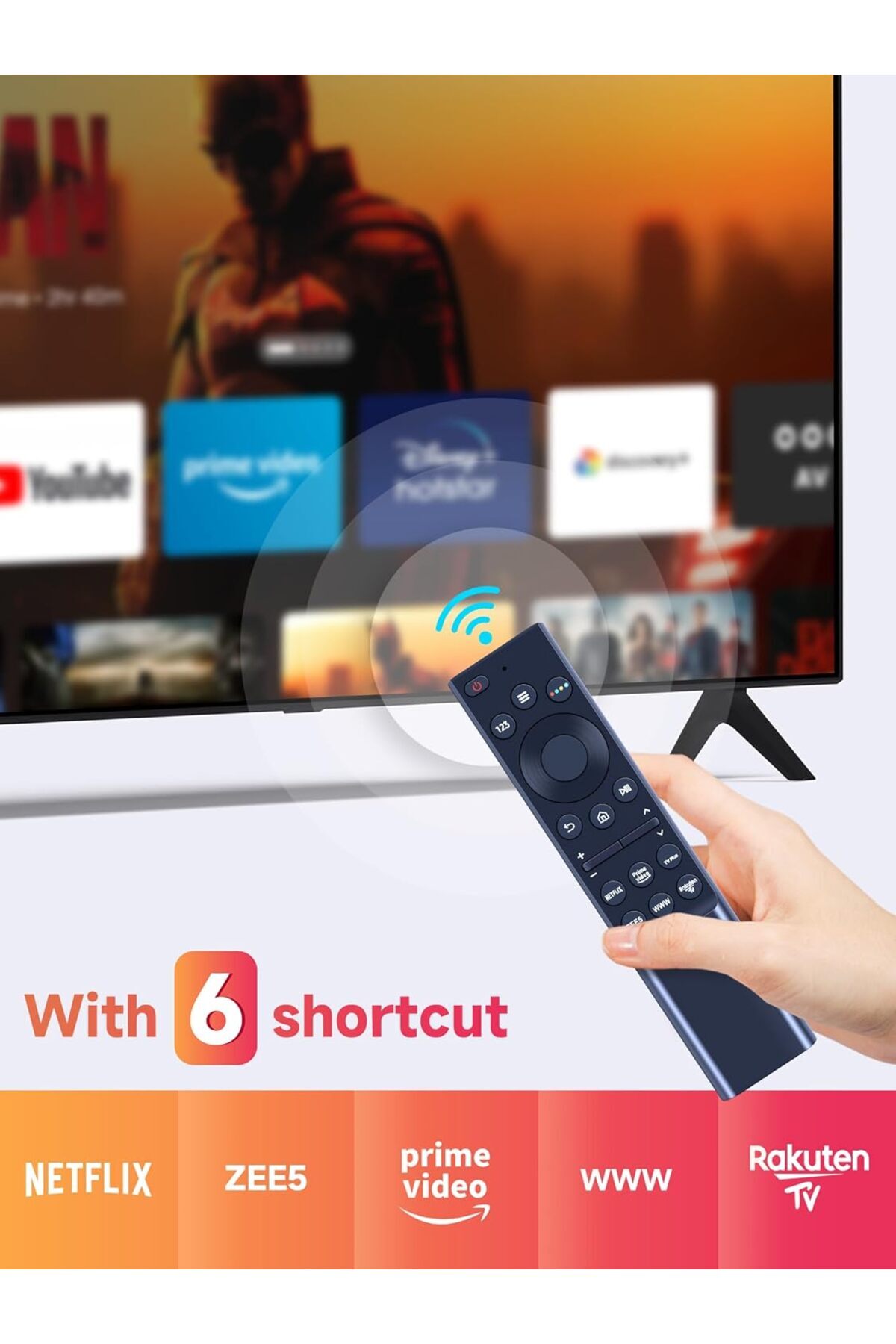 AWH-Universal Remote for Samsung Smart 4K QLED LED UHD TV, with Netflix & Prime Video Buttons 4