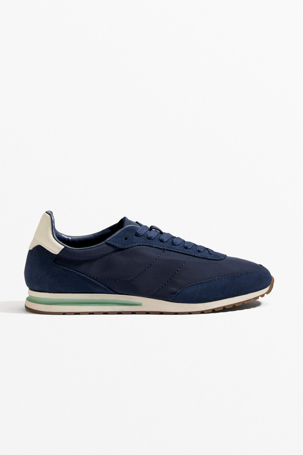 Oysho-Nylon trainers with split-leather pieces 1