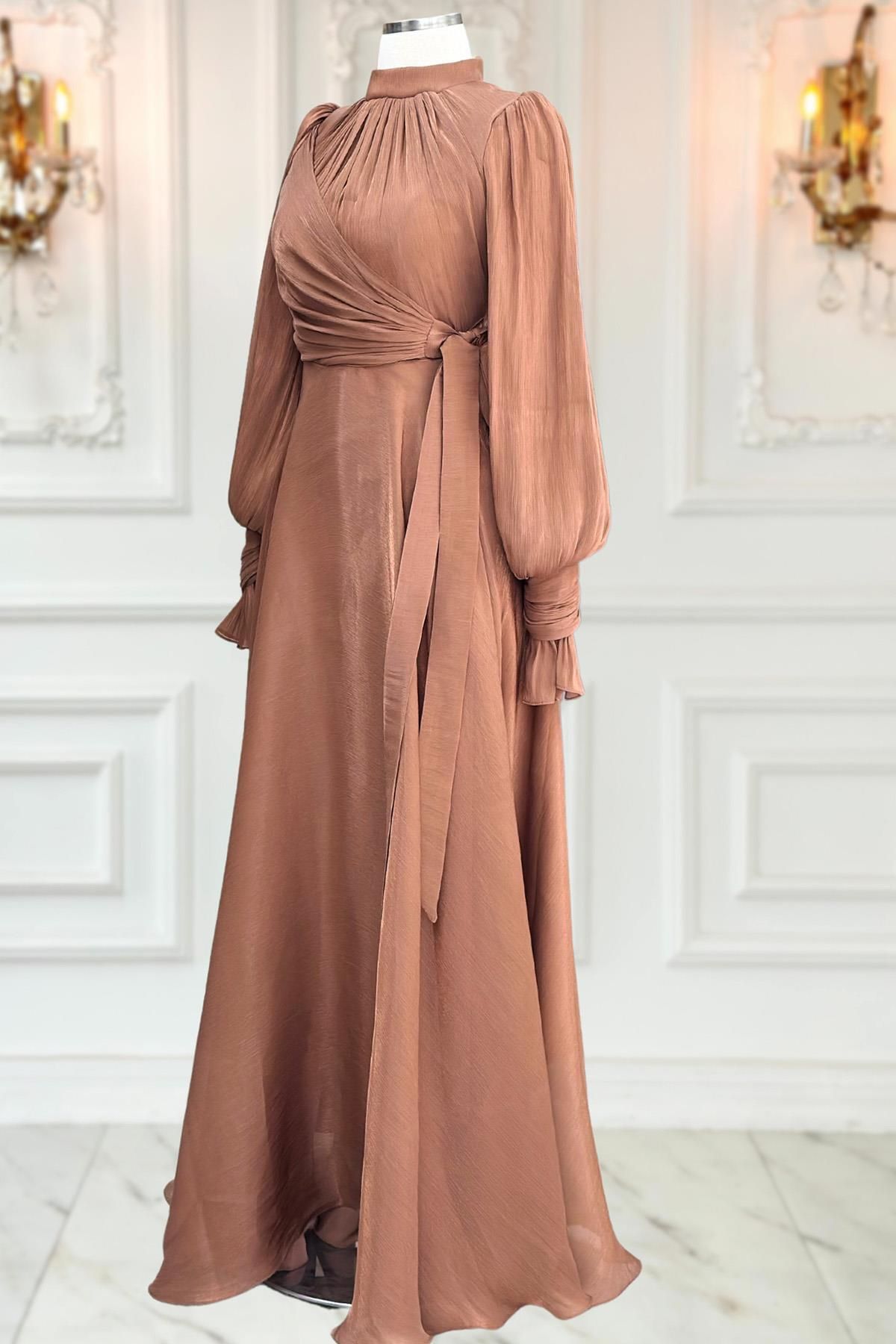 Amine Hüma-Brown Efruz Evening Dress 2