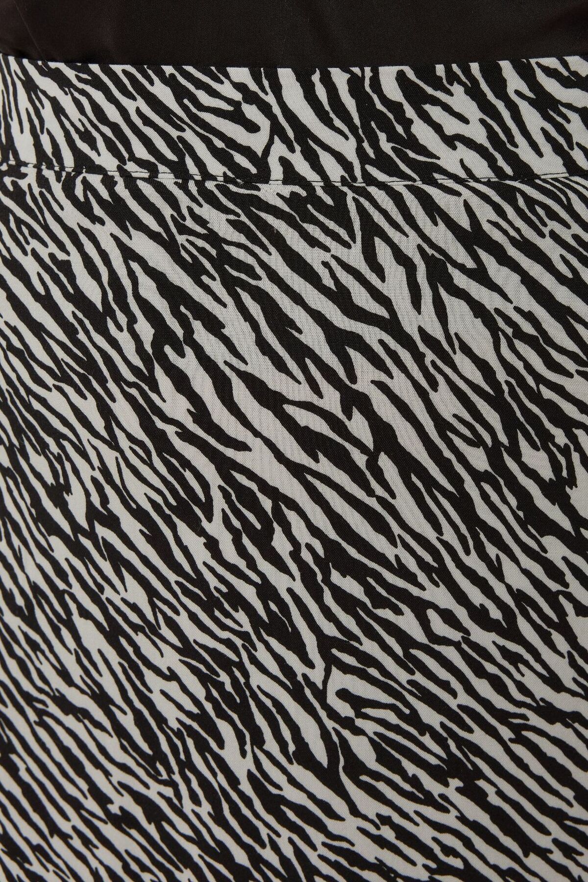 Hiccup-High Waist Zebra Print Midi Skirt 5