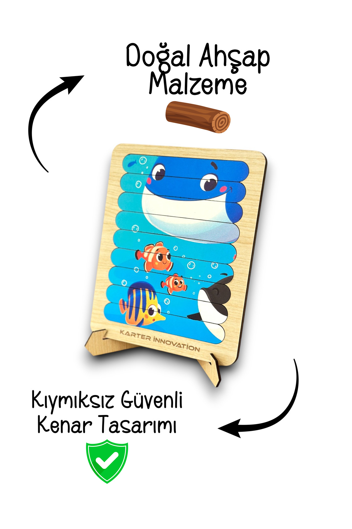 Karter İnovasyon Cubuk Puzzle, 10lu Set Puzzle, Hayvan Puzzle, Montesorri Puzzle, Hayvan Yapboz, 10lu Yapboz fotoğrafı 4 (önizleme)