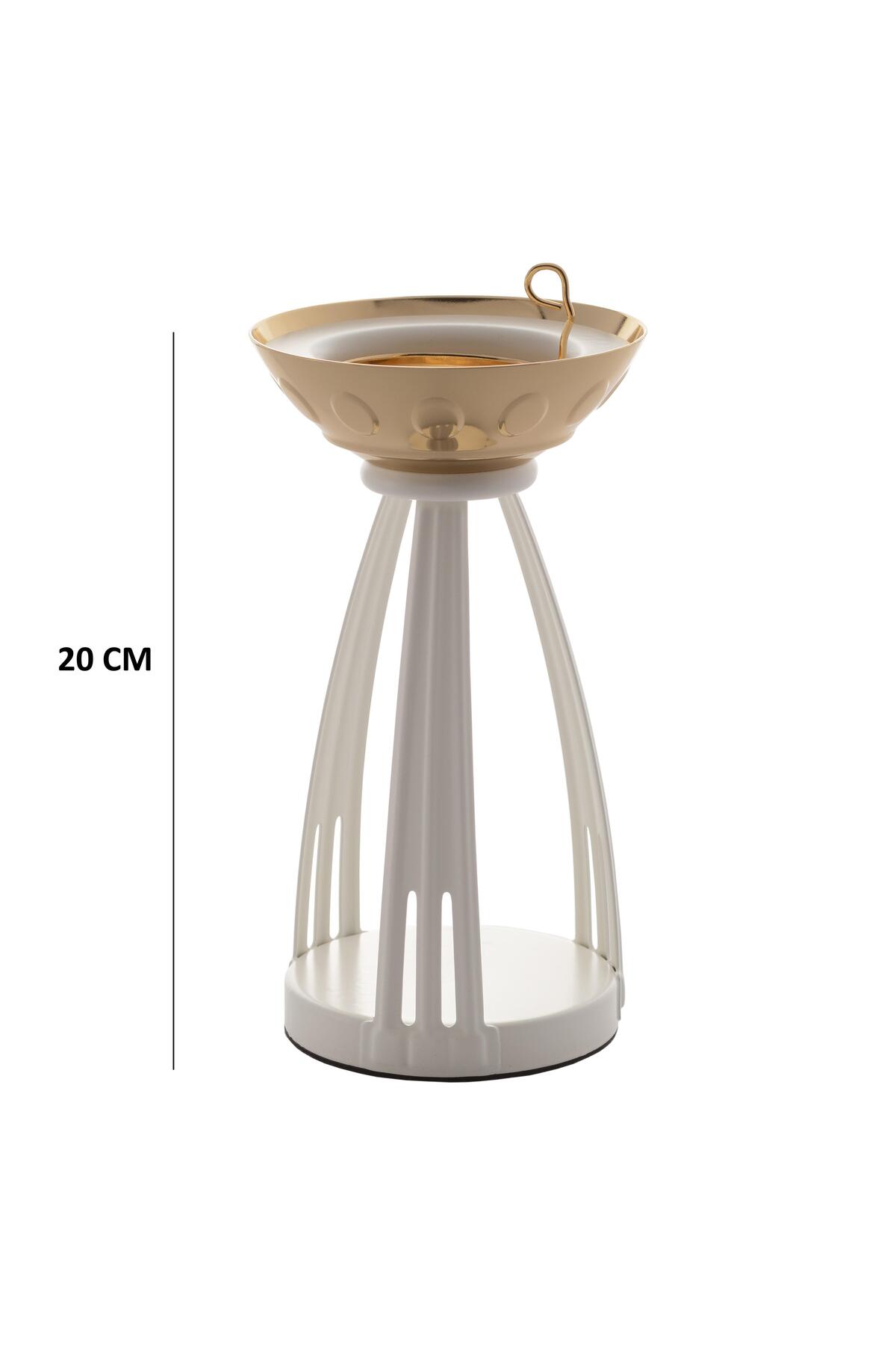 مبخرة فاخرة بتصميم عصري لون أبيض برائحة العود