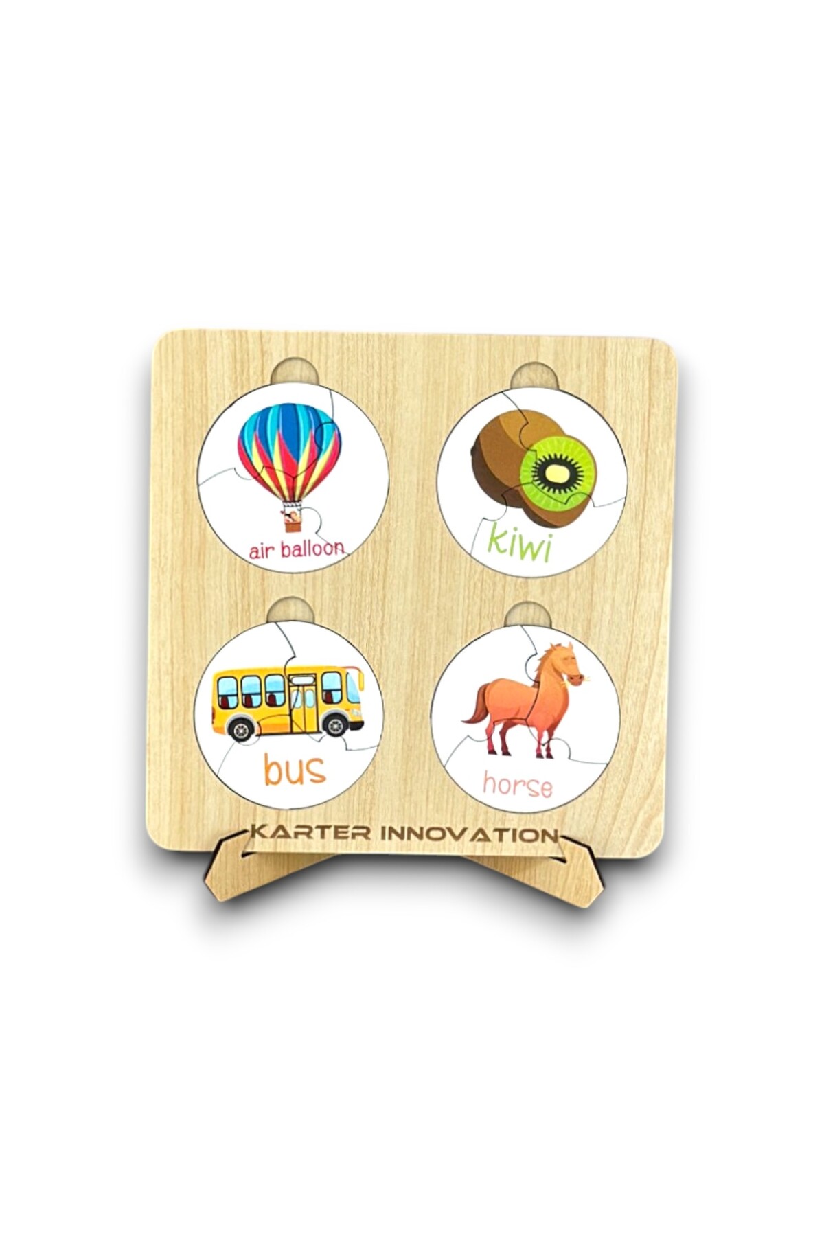 Karter İnovasyon Ahsap Ingilizce Kavram Ögrenme Seti, Ingilizce Meyveler, Ingilizce Hayvanlar, Ulasim Aracları fotoğrafı 6 (önizleme)