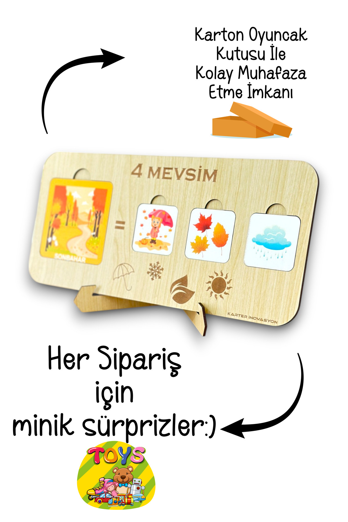 Karter İnovasyon Ahsap Mevsim Tahtasi,Mevsimleri Ögreniyorum,4 Mevsim, Ahsap Egitici Set,Ahsap Oyuncak,Montessori Set fotoğrafı 5 (önizleme)