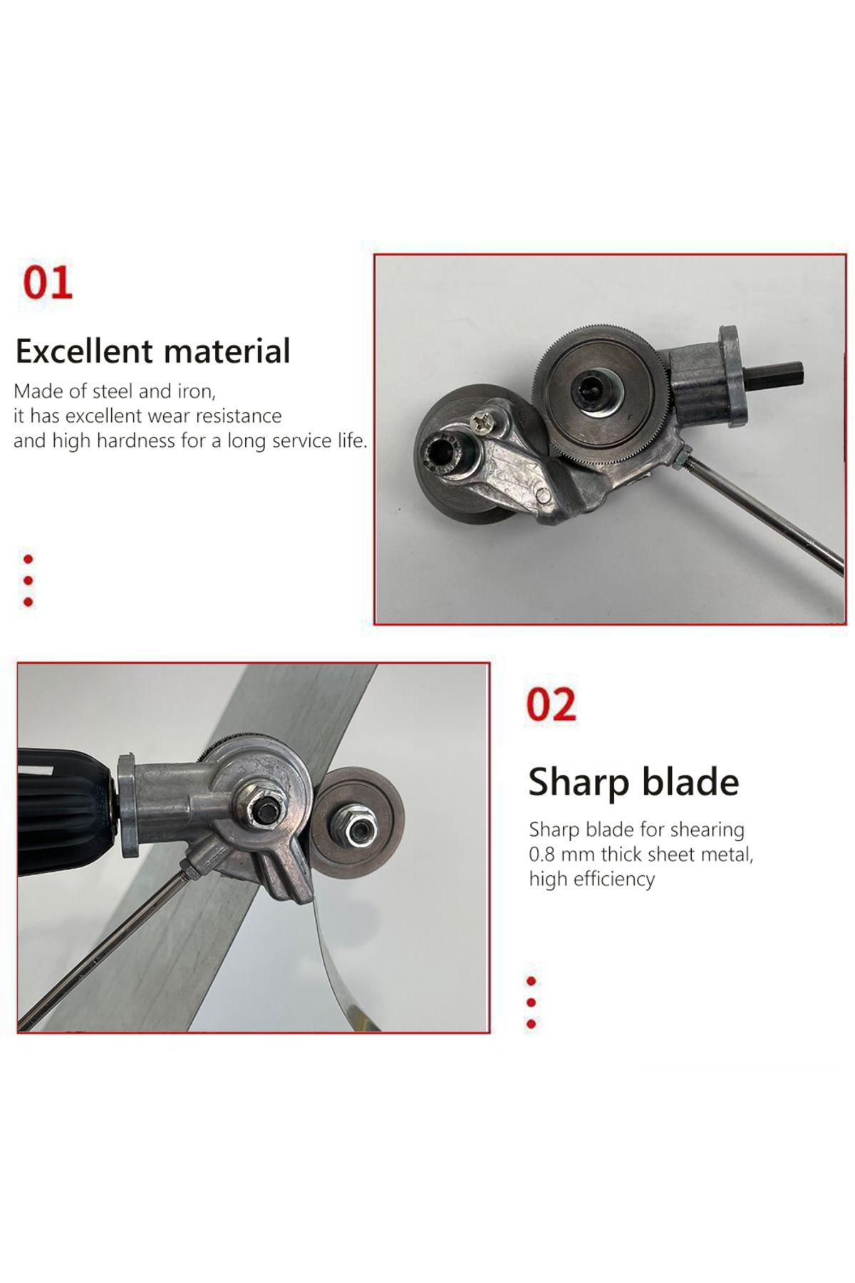 Shunmaii-Metal Cutter Retrofit Shear Quick Cutting Professional Electric Retrofit Shears Attachment Wear-r... 5