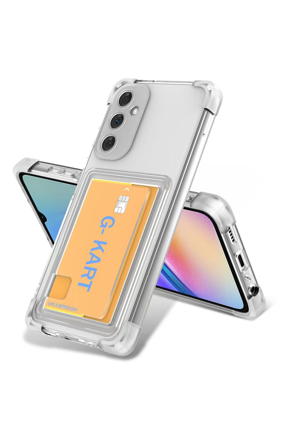 Di Aksesuar Samsung Galaxy S24 FE Kartlıklı Şeffaf