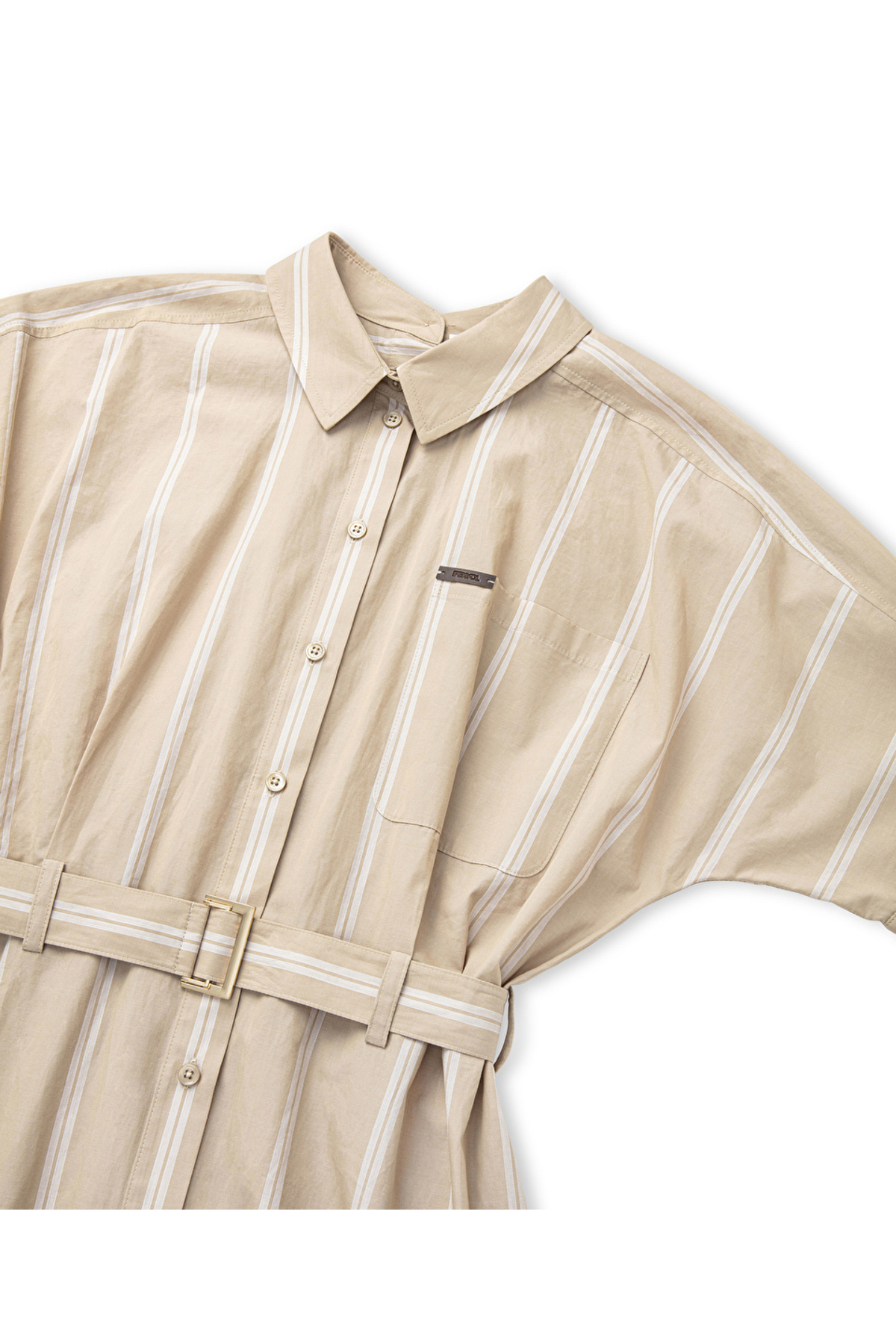 İpekyol  Çizgi desen poplin elbise - Görsel 4