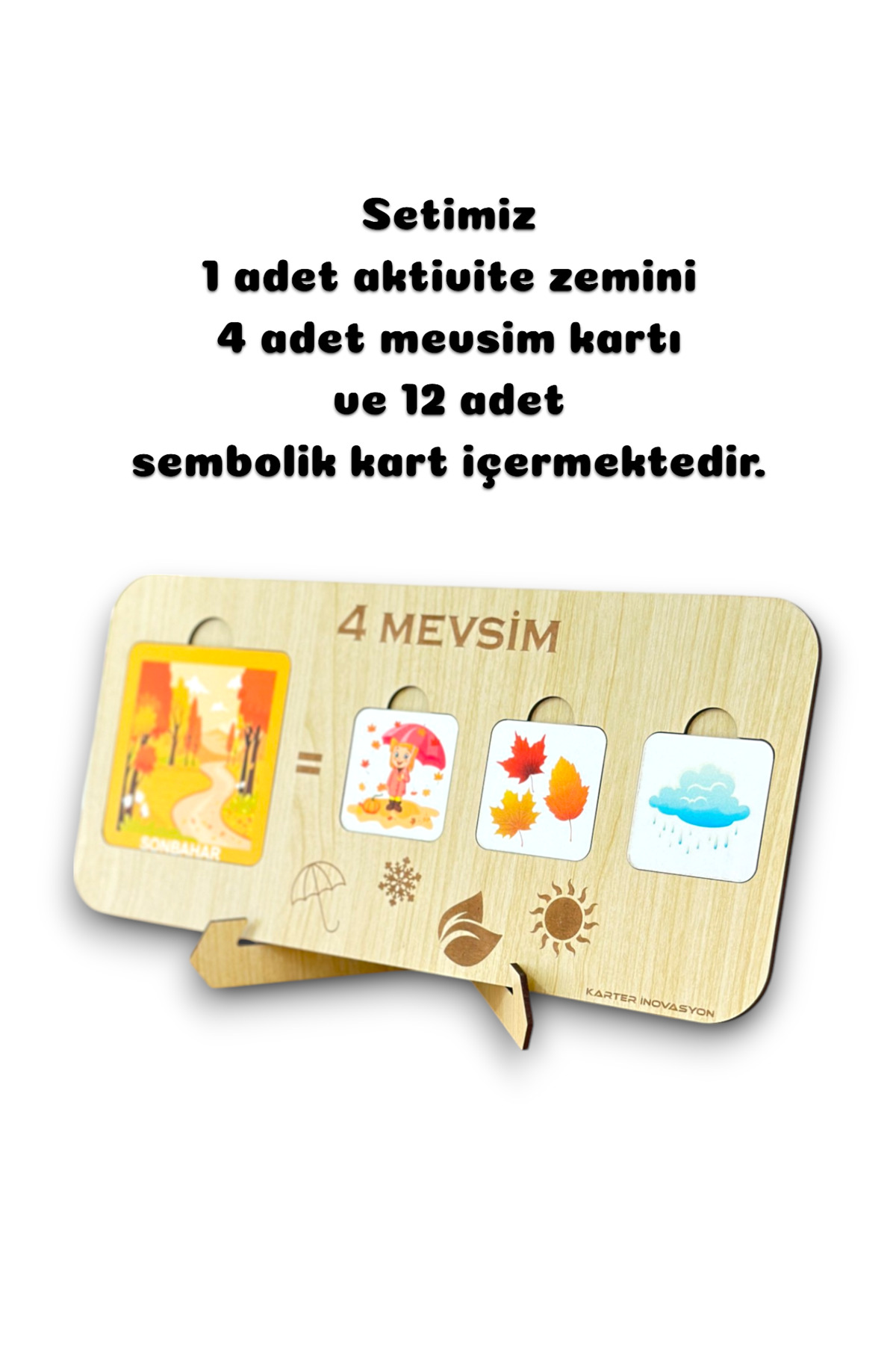 Karter İnovasyon Ahsap Mevsim Tahtasi,Mevsimleri Ögreniyorum,4 Mevsim, Ahsap Egitici Set,Ahsap Oyuncak,Montessori Set fotoğrafı 2 (önizleme)