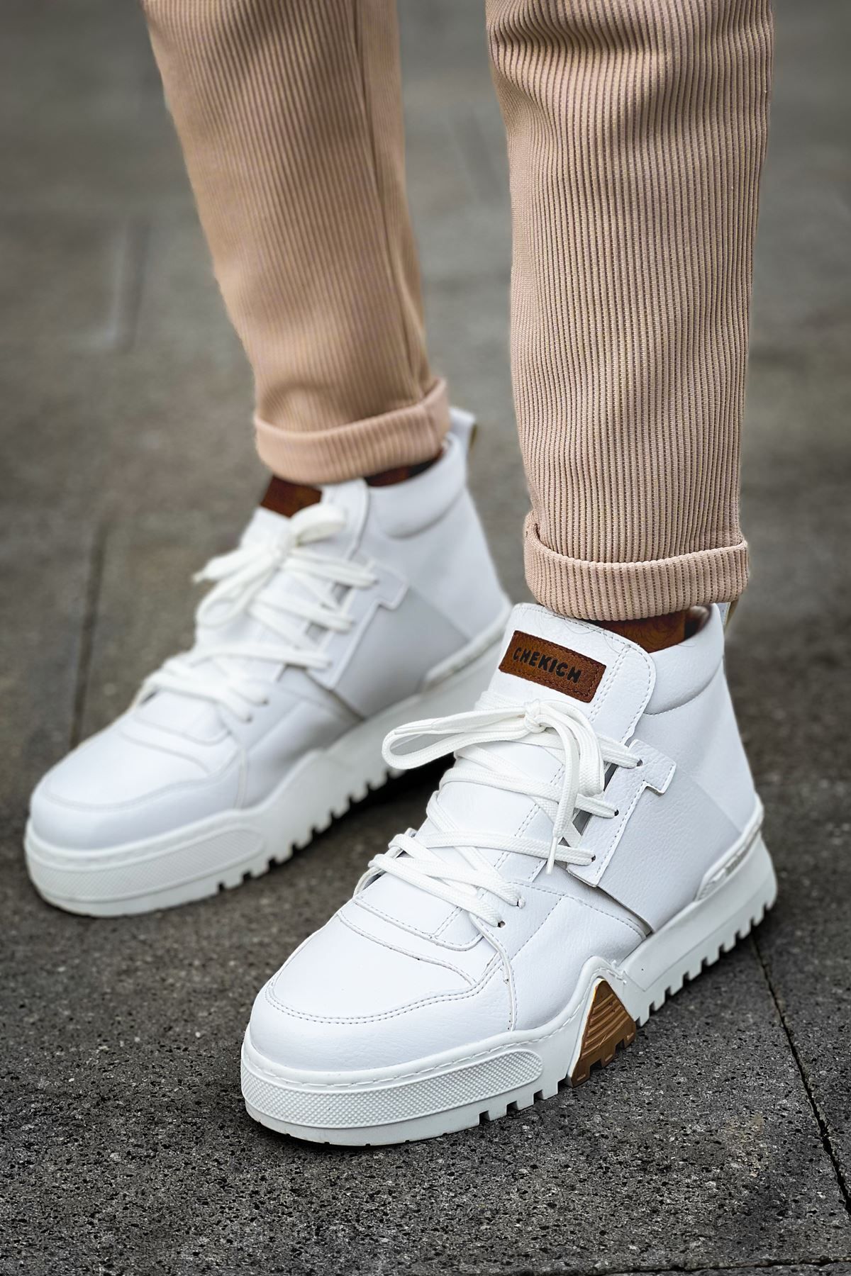 Chekich-CH057 GBZ Ghost Line Men's Boots WHITE / WHITE 2