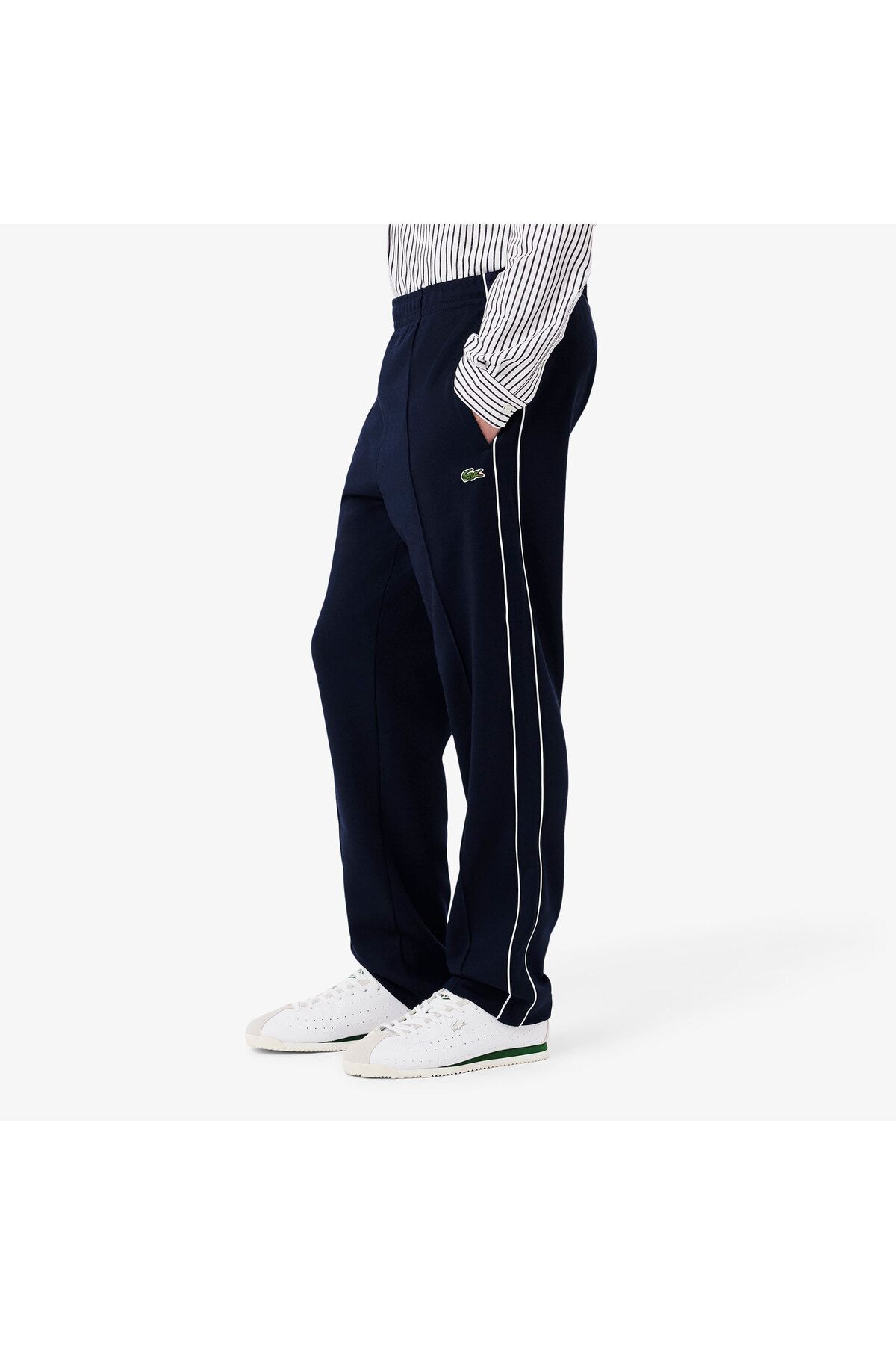 شلوار گرمکن آبی مردانه لباس مناسب راه شش Lacoste