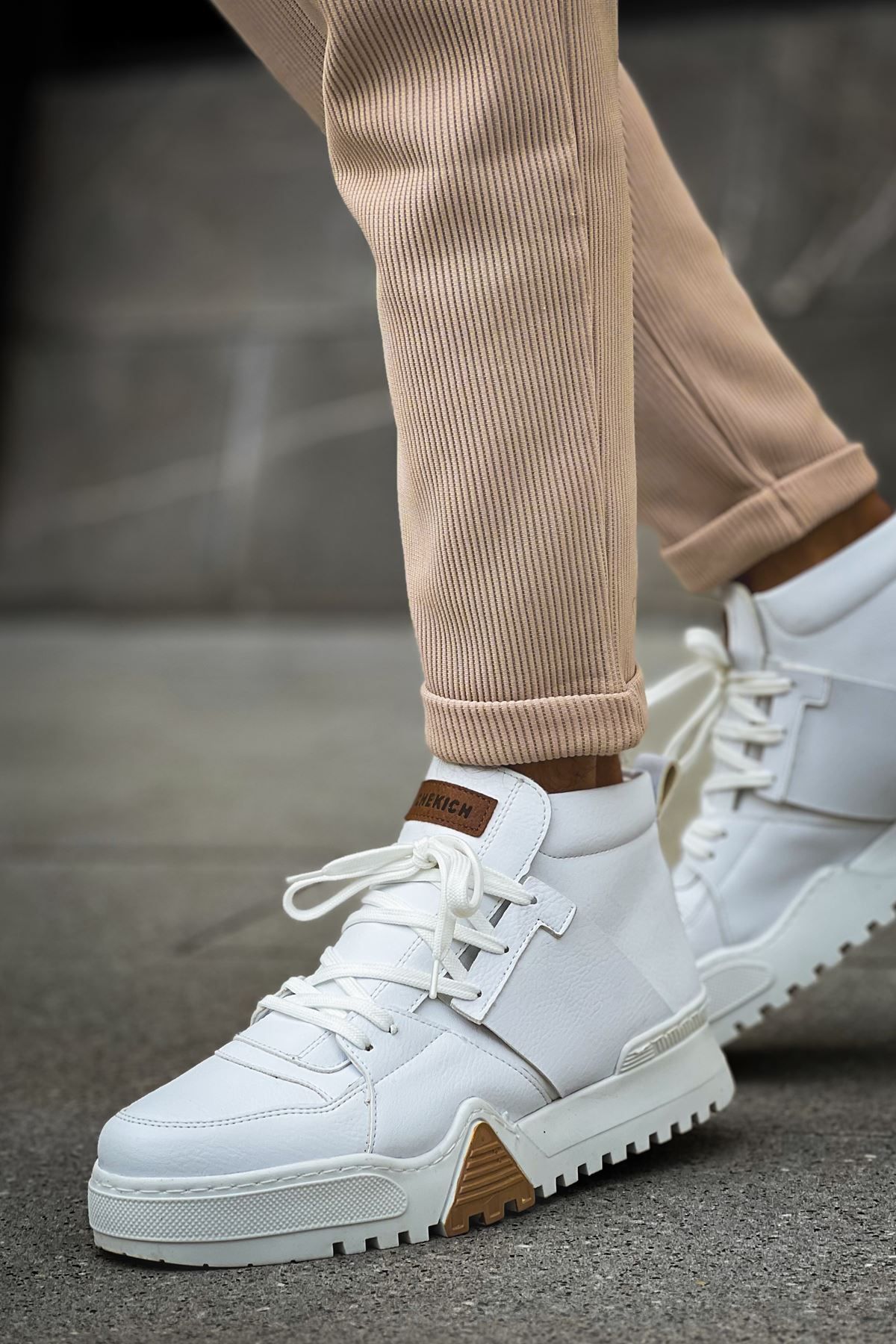 Chekich-CH057 GBZ Ghost Line Men's Boots WHITE / WHITE 3