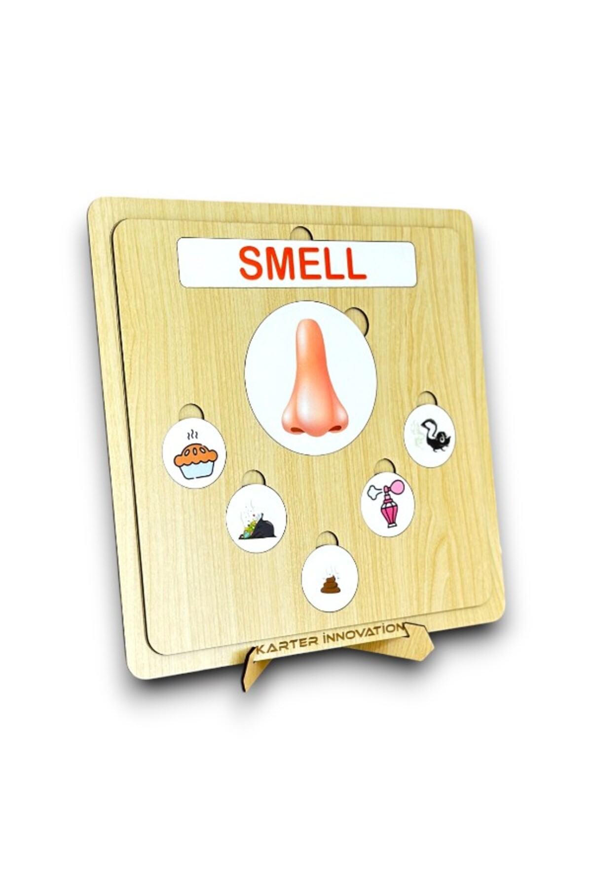 Karter İnovasyon Duyulari Ögreniyorum, Ahsap Oyuncak, Egitici Ahsap İngilizce Oyuncak, Montessori Egitici Oyuncak, fotoğrafı 6 (önizleme)