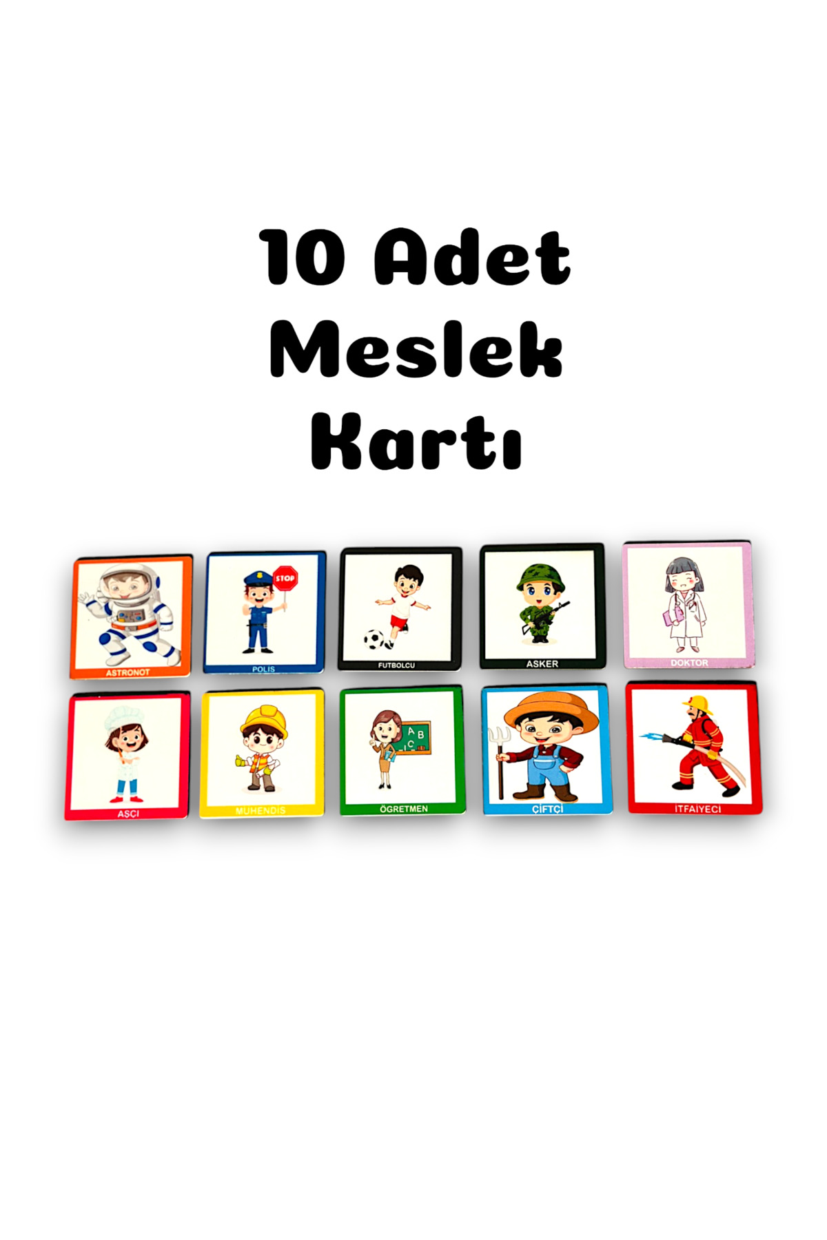 Karter İnovasyon Meslekleri Ögreniyorum,Ahsap Meslek Kartlari,Montessori Egitici Oyuncak,Meslek Kartlari,Meslek Oyunu fotoğrafı 7 (önizleme)