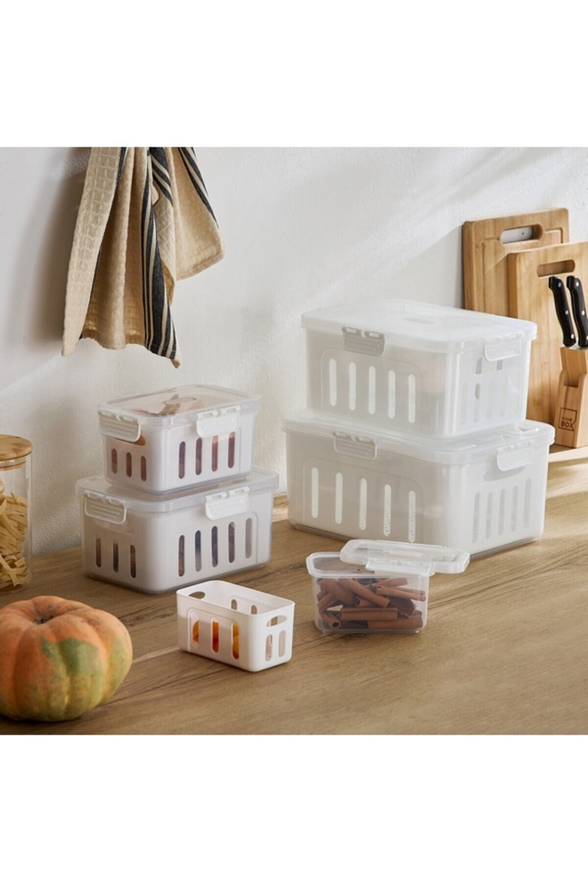 Home Box-Sistematico Clip Lock Canister with Drainage 4000 ml 5