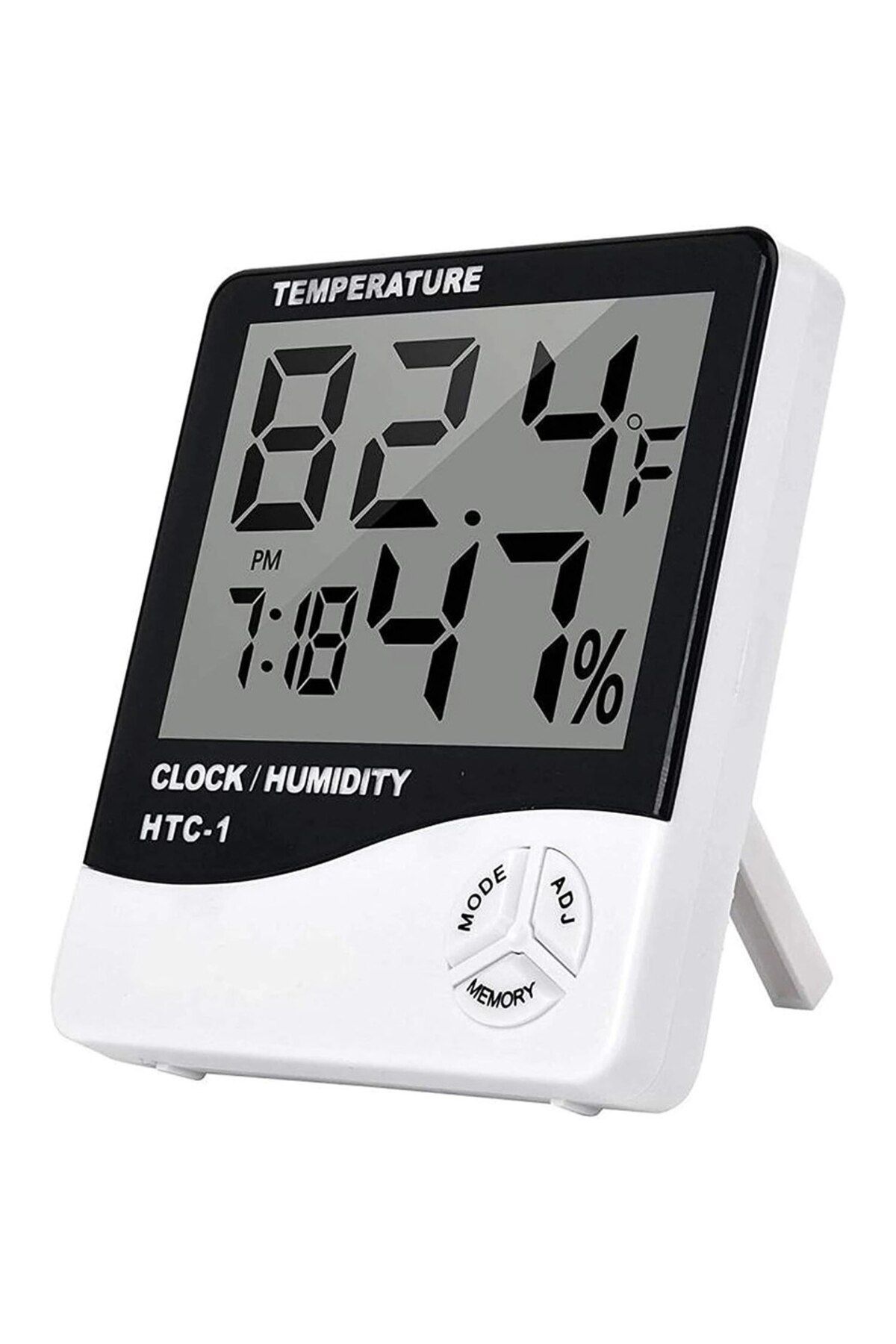 Choice-HTC-1 white HTC-1 Digital Thermometer Hygrometer Clock Alarm/Alarm Calendar 5 Functions Large Screen 1