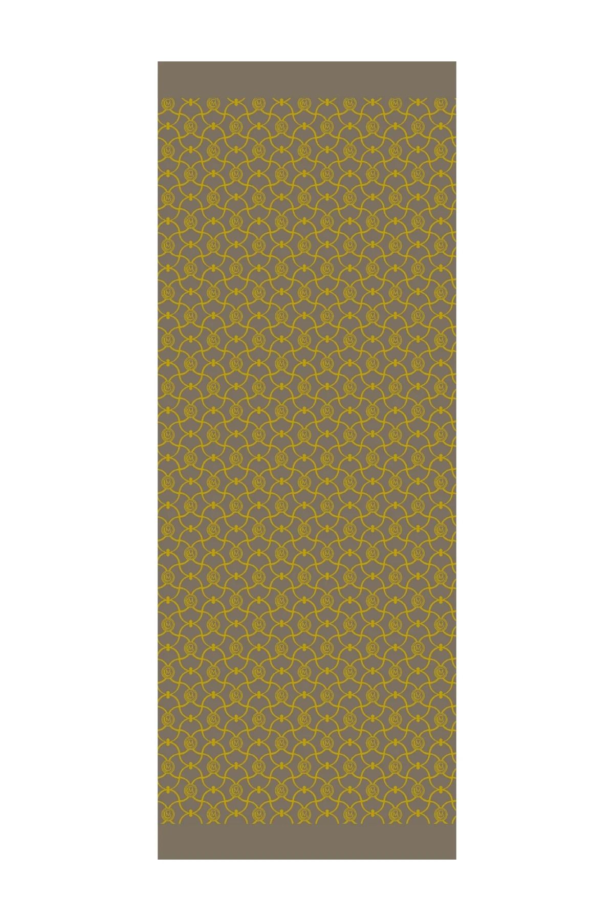 Mooncorn-Marrakech Pattern Reversible Throw Blanket Dark Grey-Mustard 4