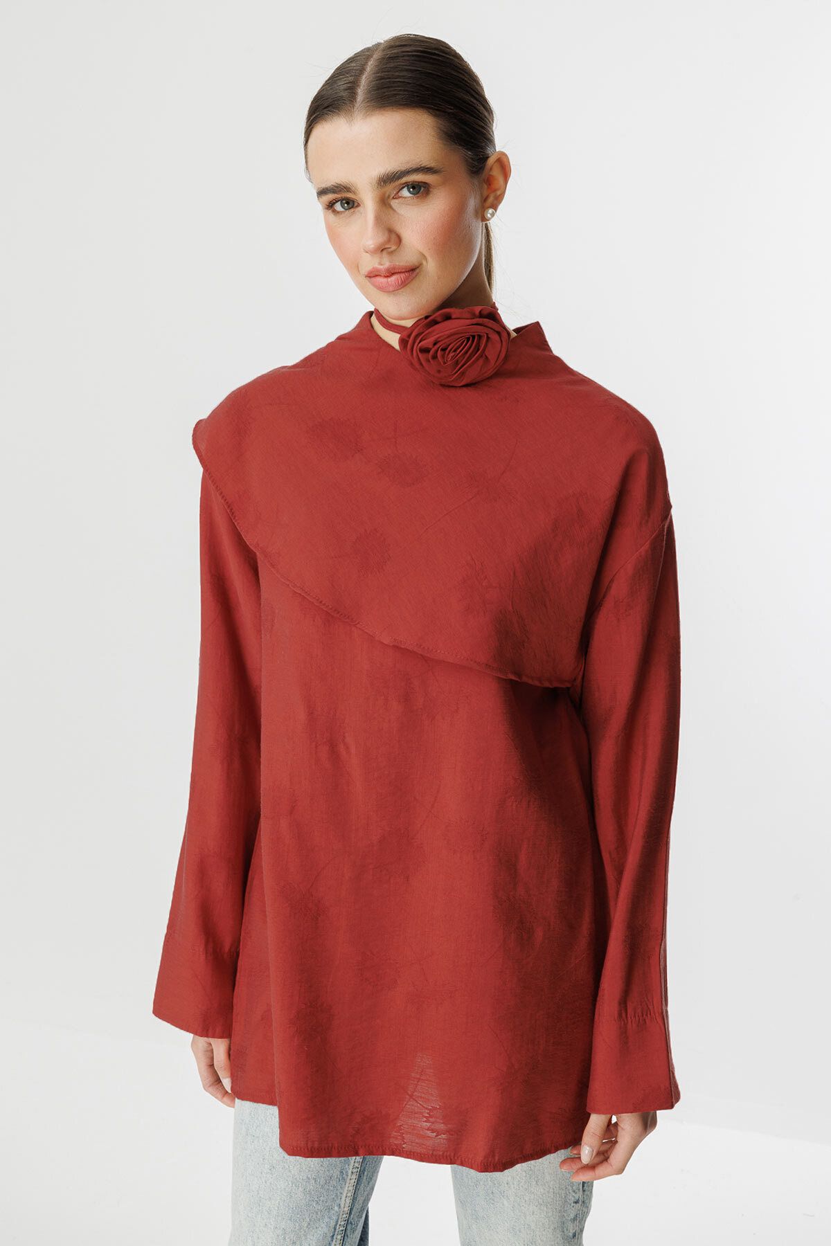 Hooopstore-Jacquard Cape Tile Shirt 1