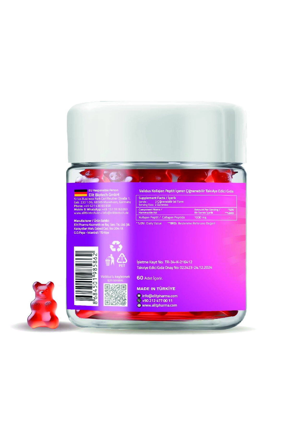 Validus-1000 Mg Collagen - 60 Gummies 2