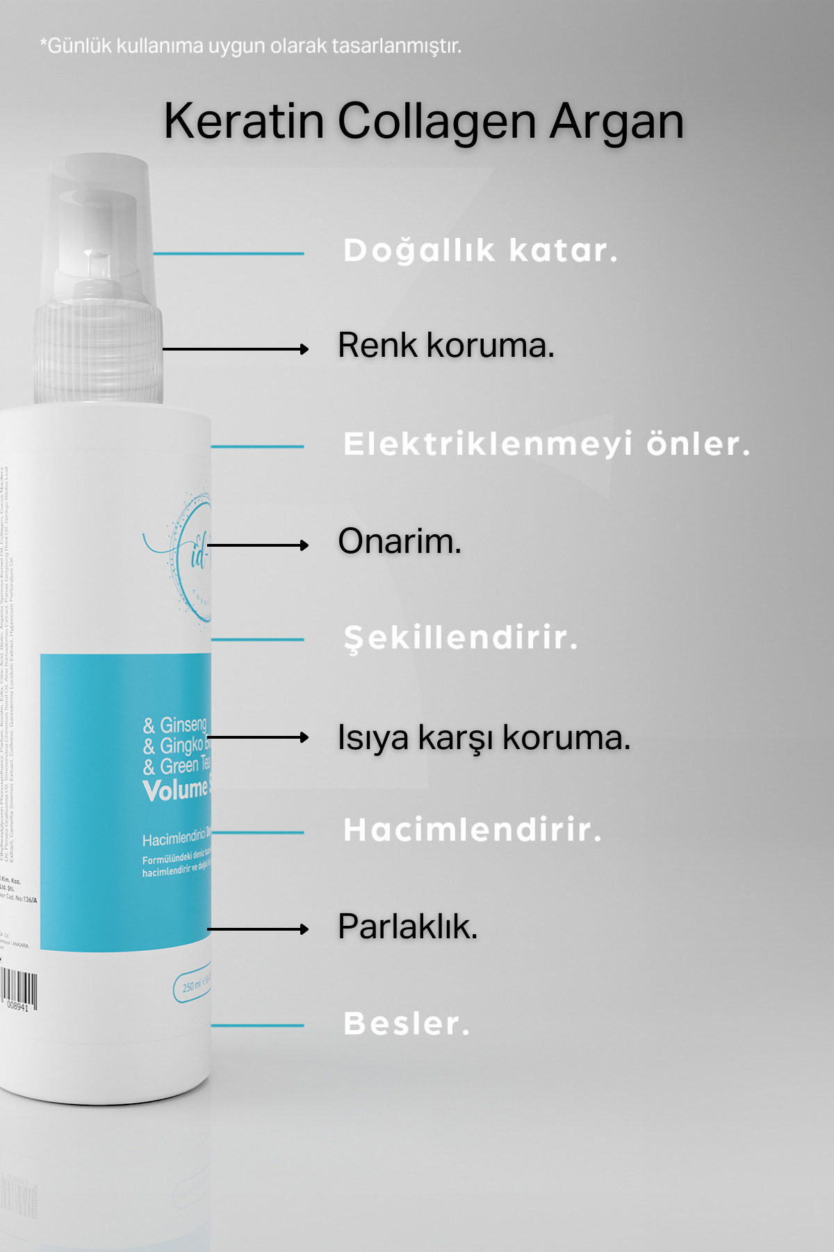 id-T Deniz Tuzu Hacimlendirici Ve Dolgunlaştırıcı Saç Spreyi — Fn20250218 — تصویر 3 از 4