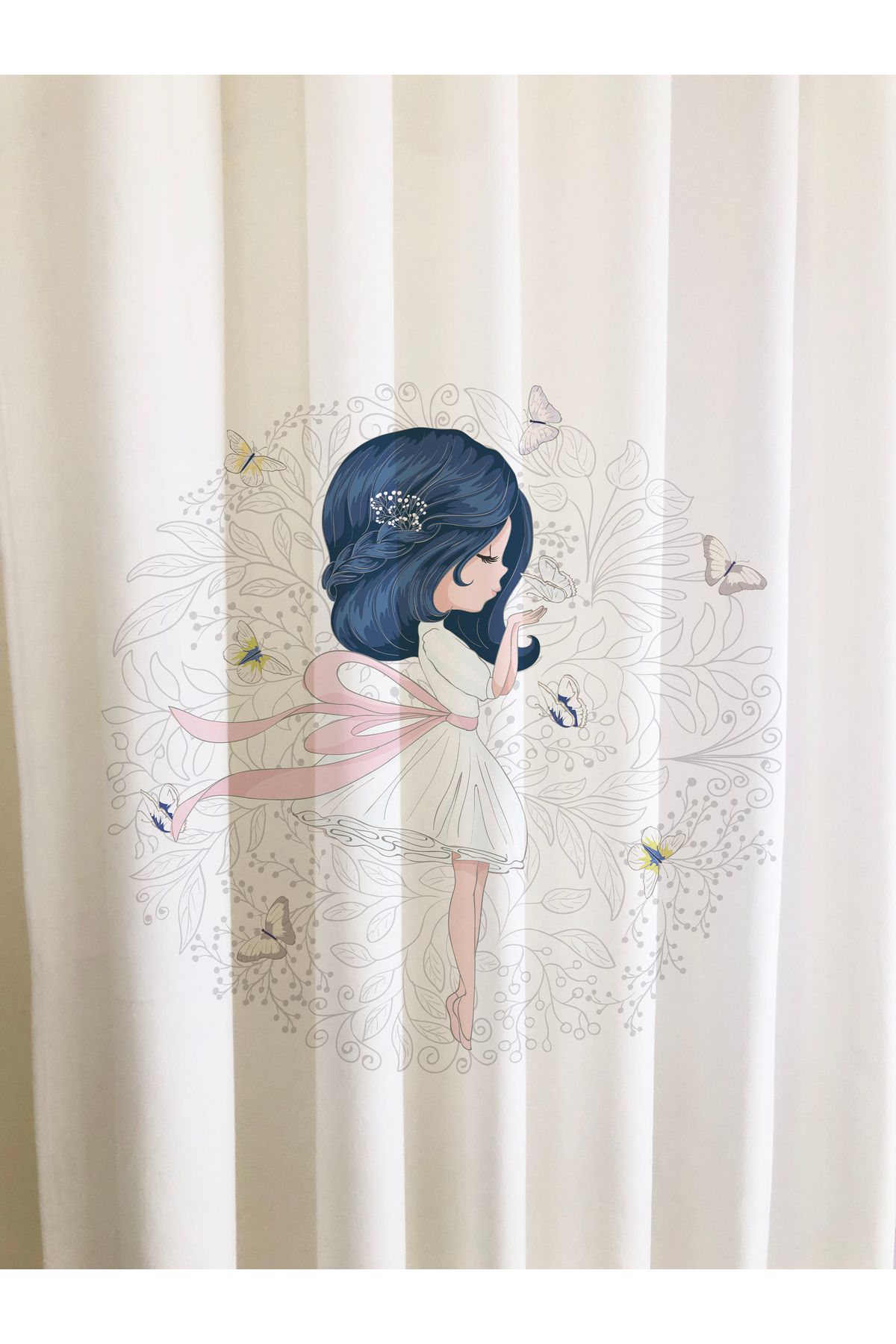 Evmila-Children's Room Patterned Background Curtain 3