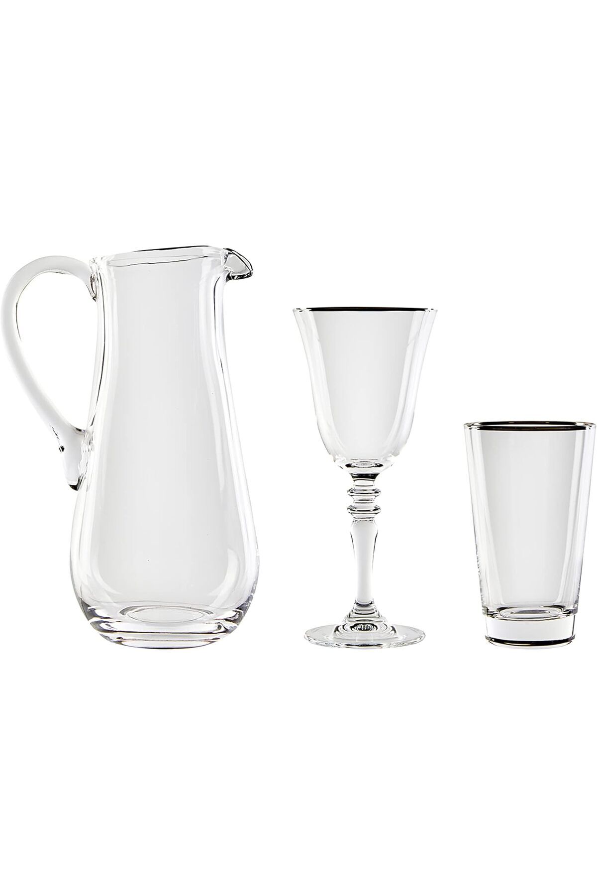 LUXE-Jamie Platinum Rim 25 Piece Glass Set 1