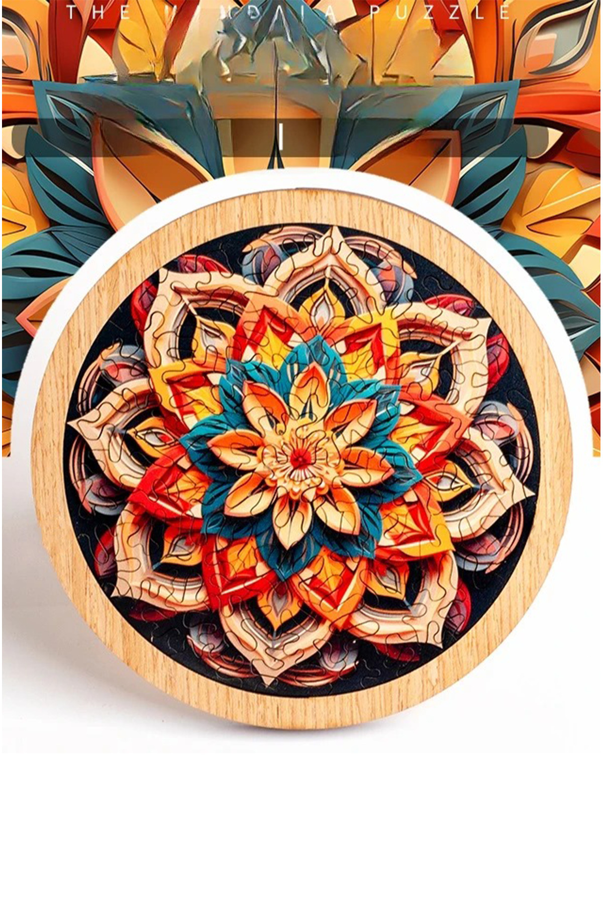 Büyükler için Ahşap Puzzle Sonsuz Çiçek Desen