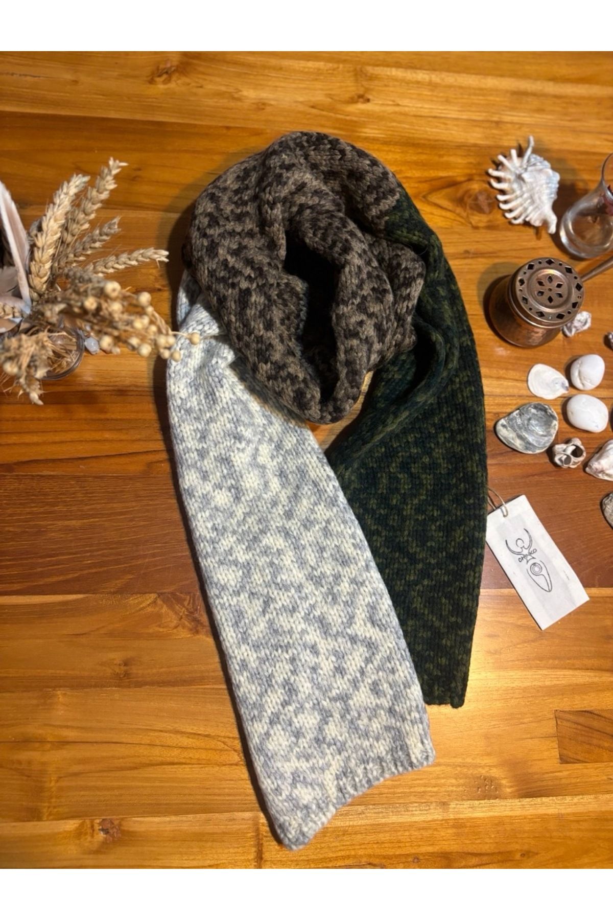 Chinko-Wool Jacquard Unisex Scarf 4