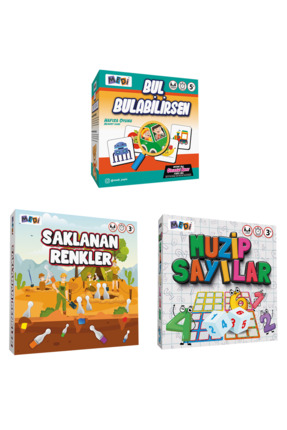 medi SAKLANAN RENKLER +MUZİP SAYILAR +BUL BULABİLİRSEN (3'LÜ SET )