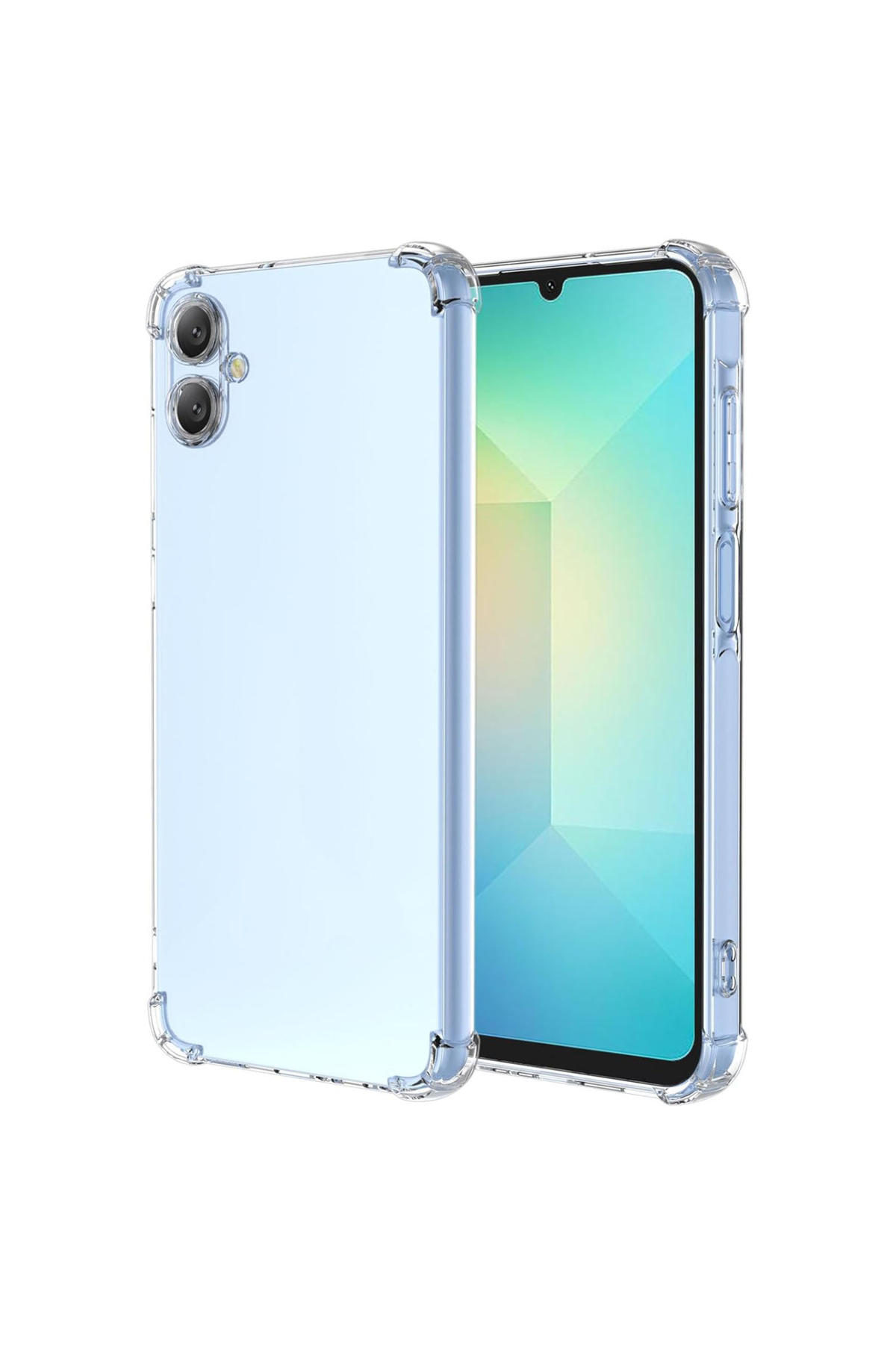 Samsung Galaxy A06 ile Uyumlu Kapak Kamera Korumalı Airbag Antishock Köşe Korumalı Şeffaf Silikon Kılıf