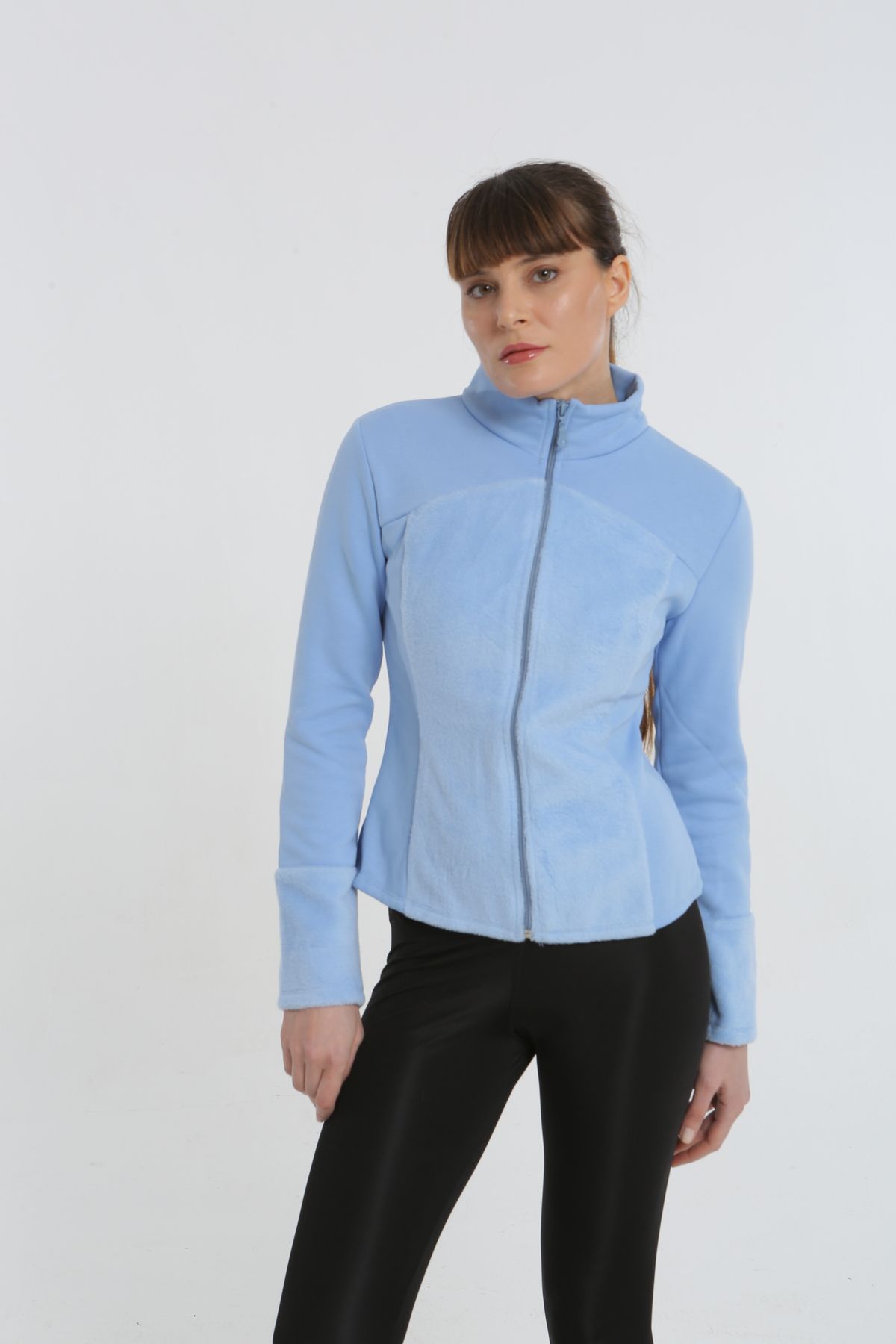 YORSSTYLE-Women's Fleece - Blue, 3-String Tech Jacket 2