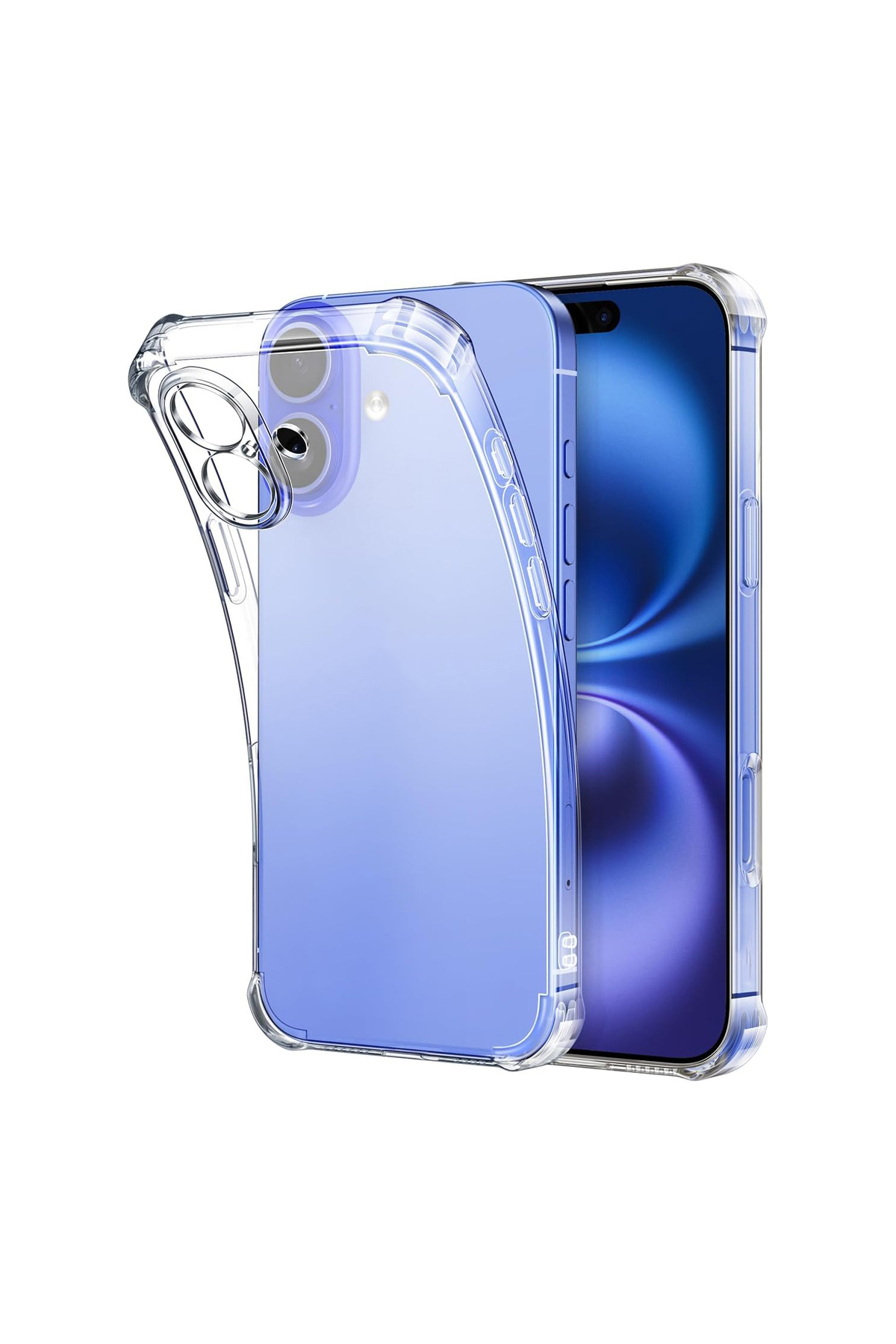 Apple iPhone 16 ile Uyumlu Kapak Kamera Korumalı Airbag Antishock Köşe Korumalı Şeffaf Silikon Kılıf