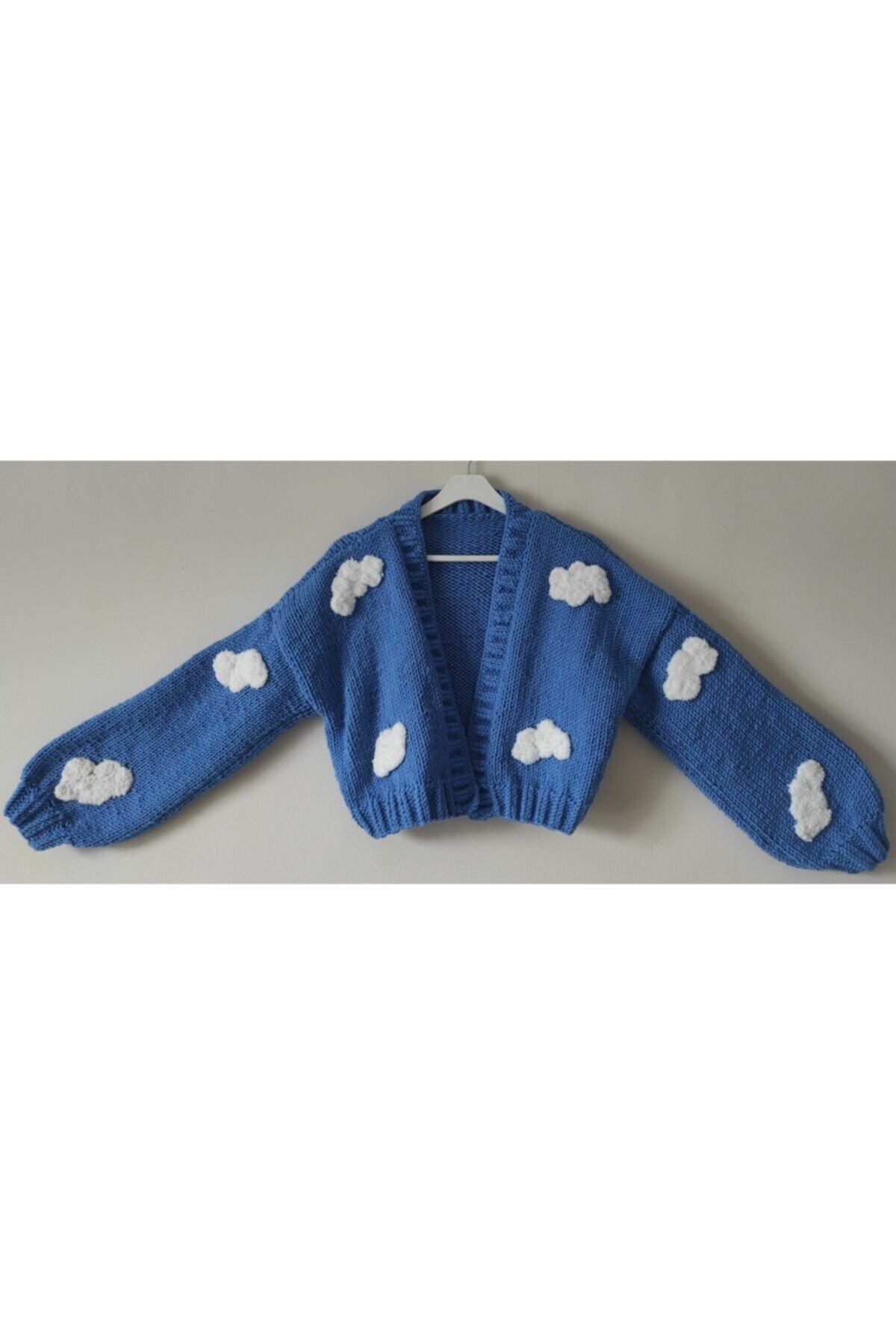 angora handmade-سترة نسائية بنمط سحابة، سترة محبوكة يدويًا بنمط ثلاثي الأبعاد، نمط سحابة منقوش ثلاثي الأبعاد مقاس كبير 4