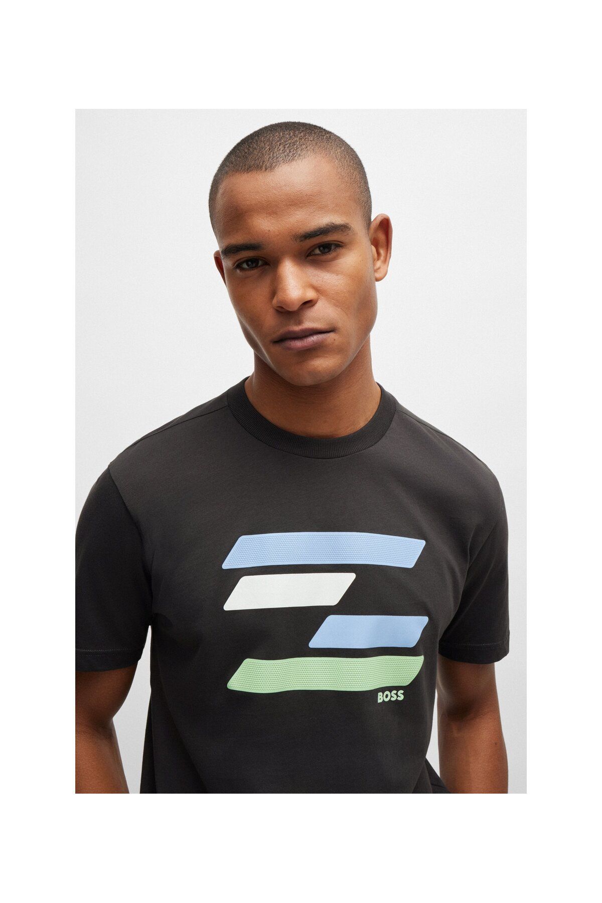 تی شرت مردانه پارچه پنبه ای با الگوی T SHIRT BOSS