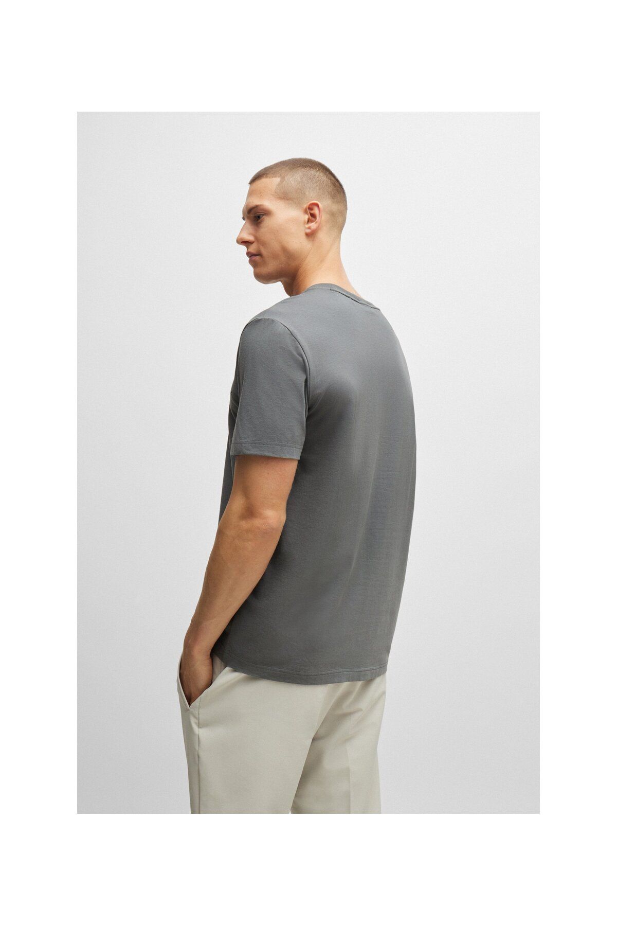 تی شرت مردانه در جلو و عقب اسکیت الگوی پنبه ای مخلوط T SHIRT BOSS