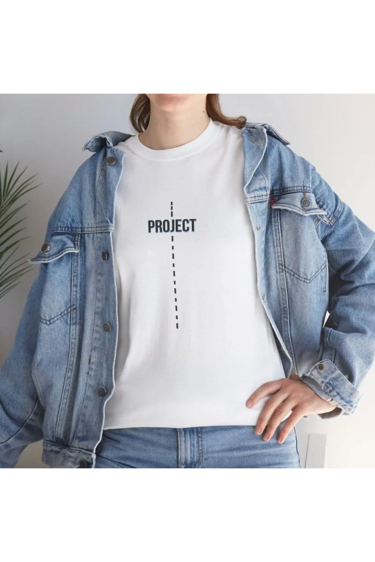 Narnuga Unisex Bisiklet Yaka Baskılı TShirt