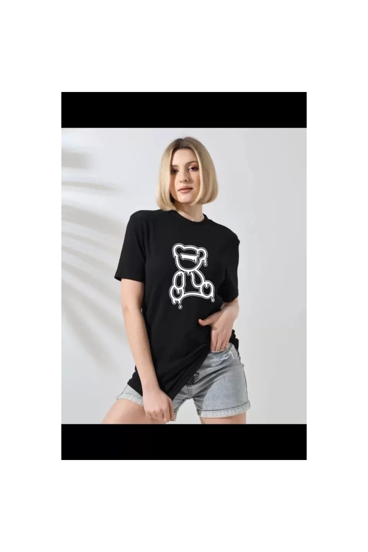 Narnuga Unisex Bisiklet Yaka Baskılı TShirt