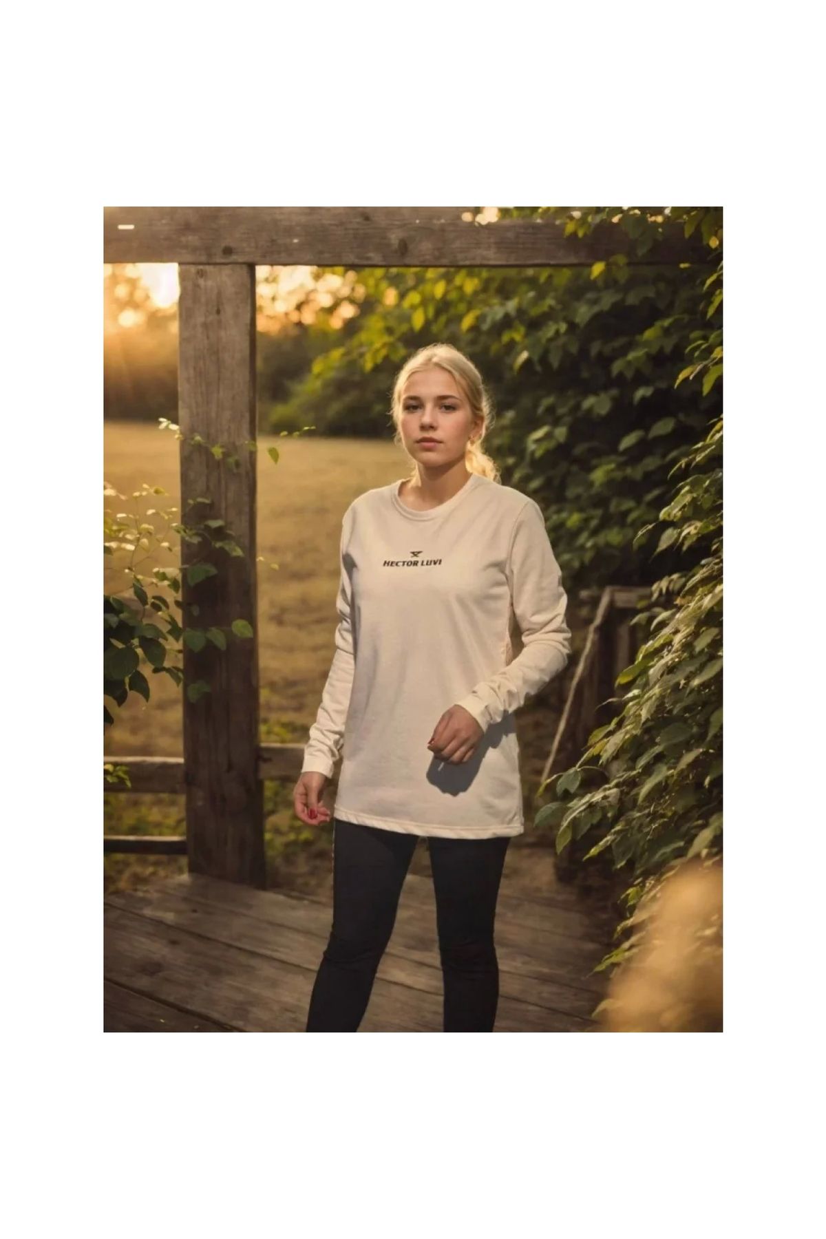 Narnuga Unisex Bisiklet Yaka Uzun Kollu TShirt
