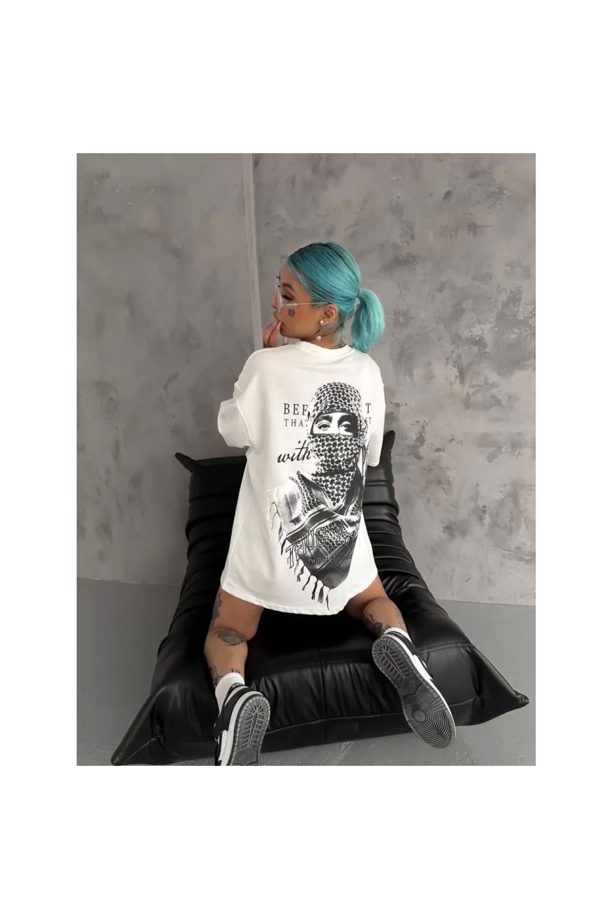 Narnuga Unisex Baskılı Oversize TShirt