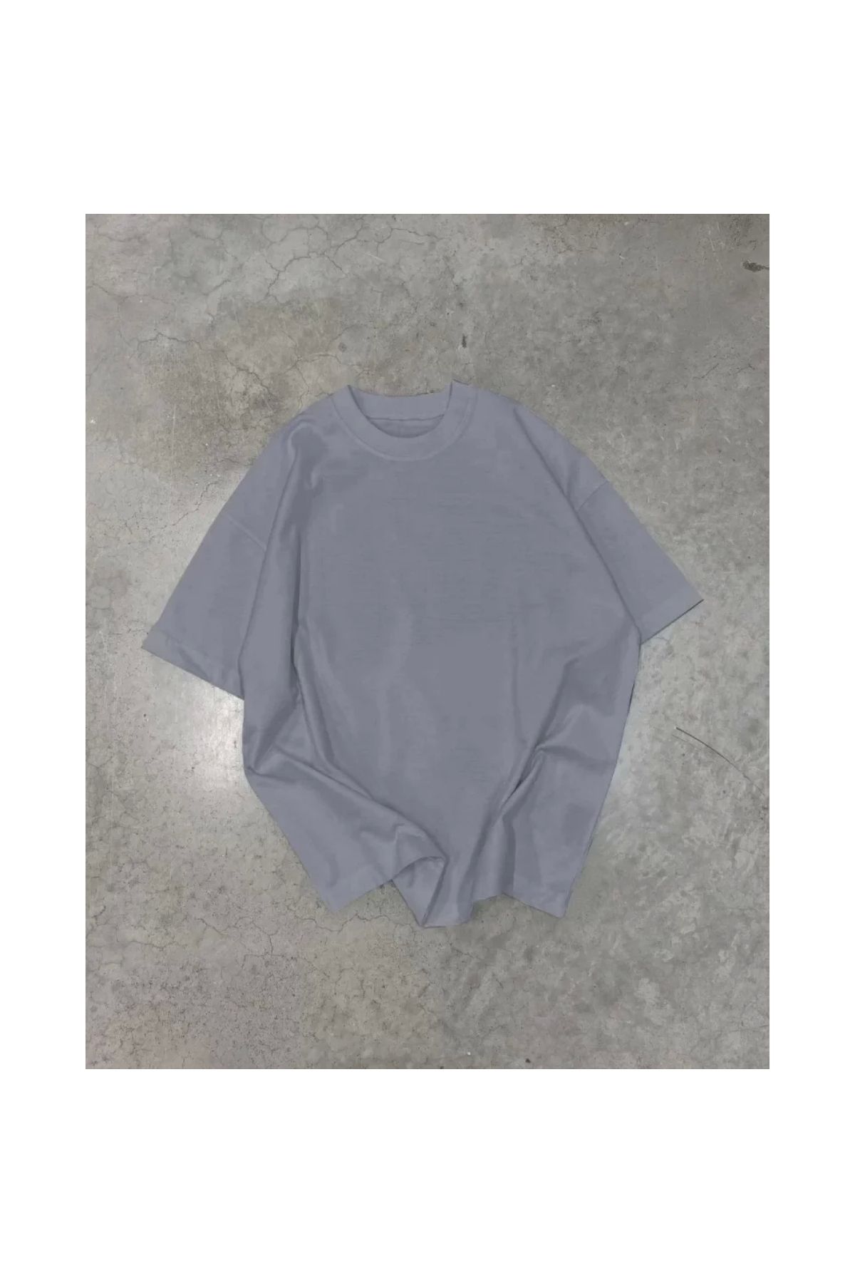 Narnuga Unisex Basic Bisiklet Yaka Oversize TShirt